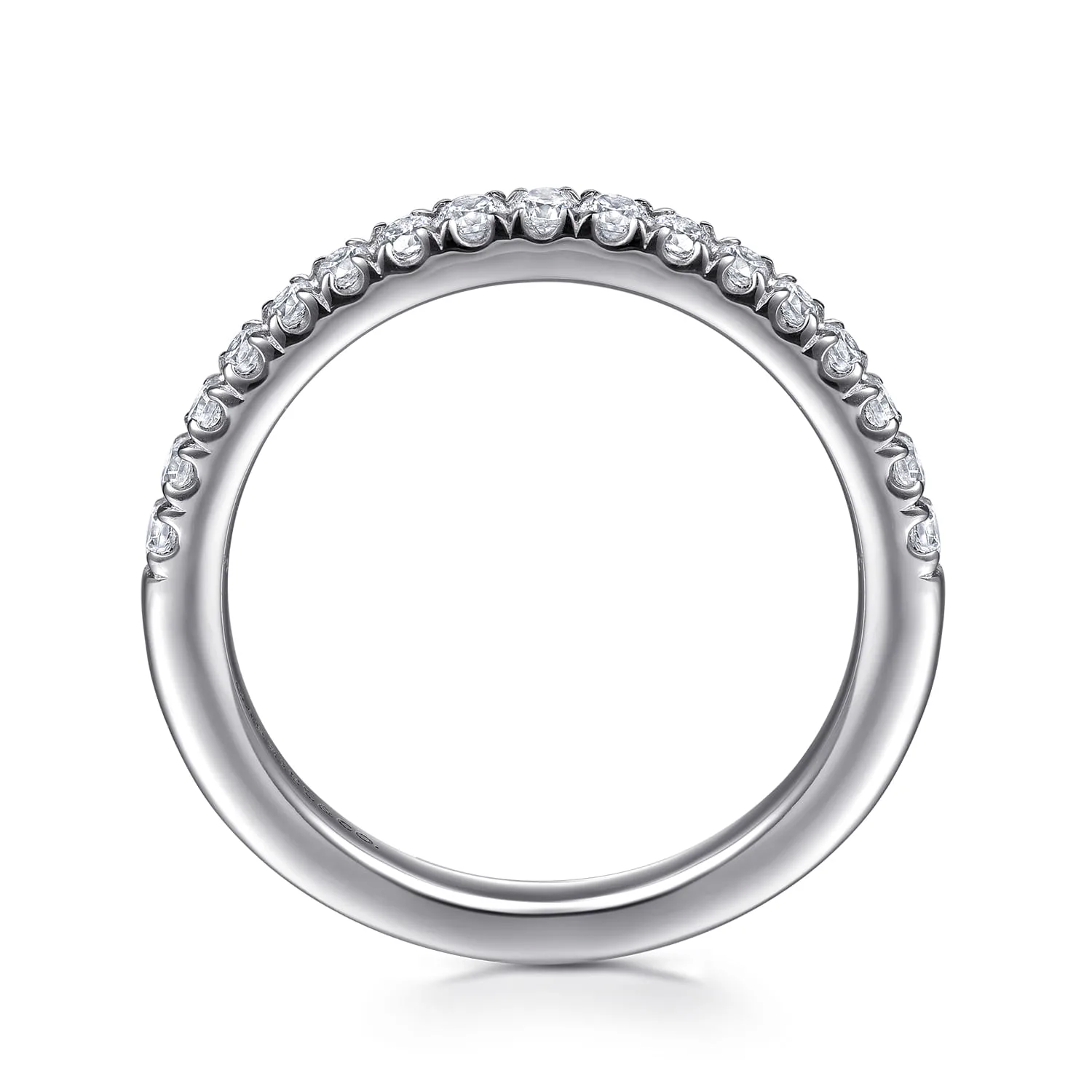 Diamond Wedding Band in 14K White Gold, photograph 2