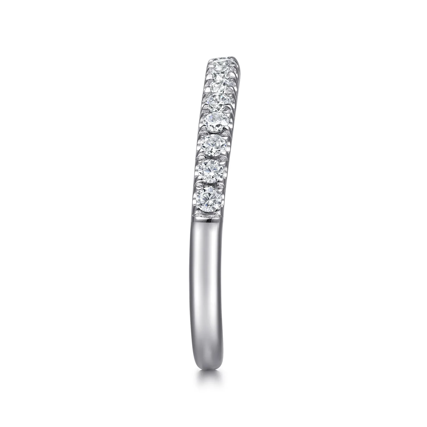 Diamond Wedding Band in 14K White Gold, photograph 5