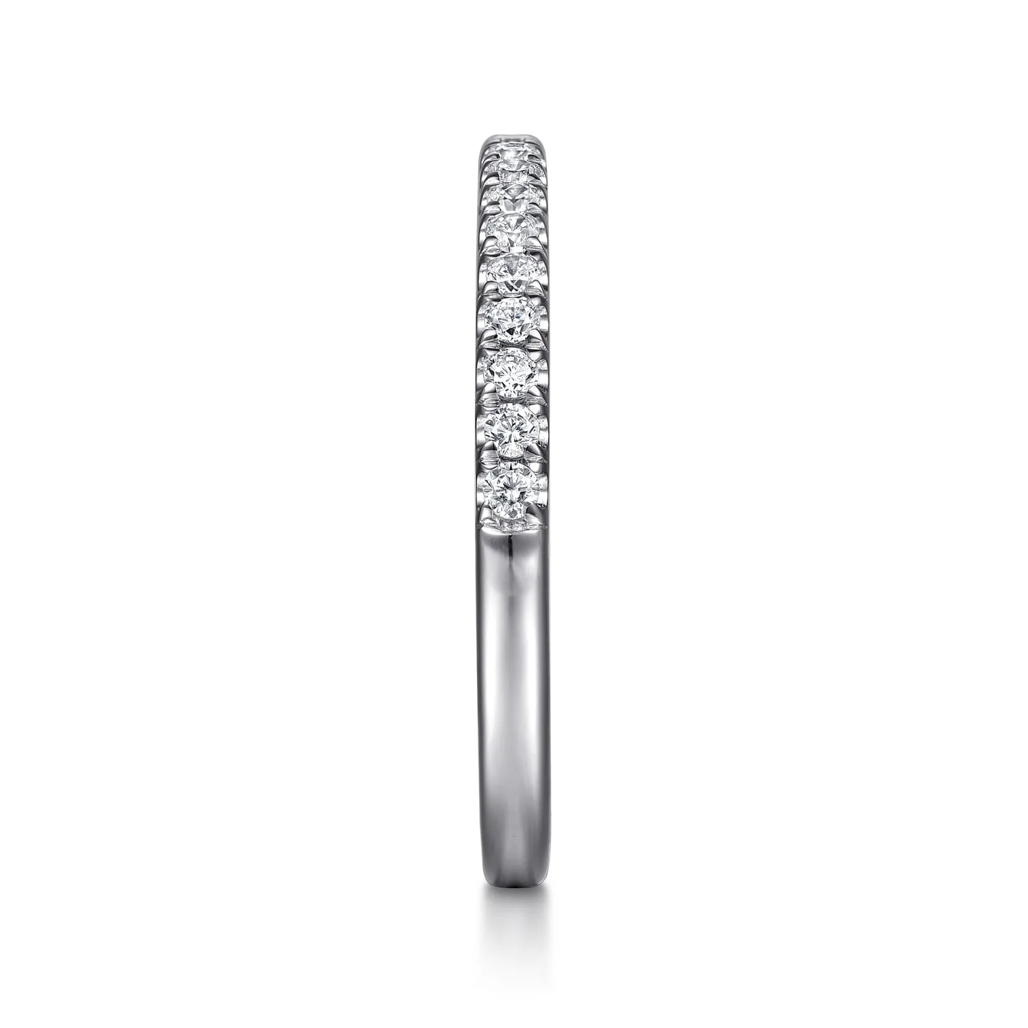 Diamond Wedding Band in 14K White Gold, photograph 5