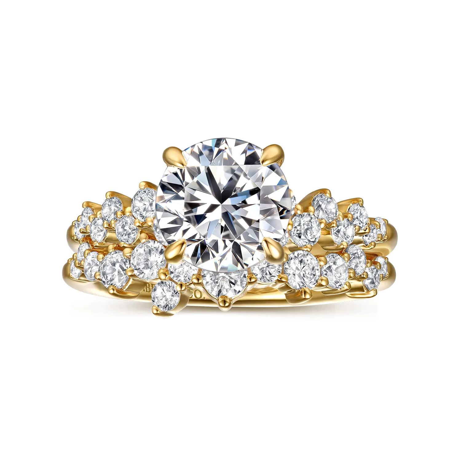 Diamond Wedding Band in 14K Yellow Gold, photograph 4