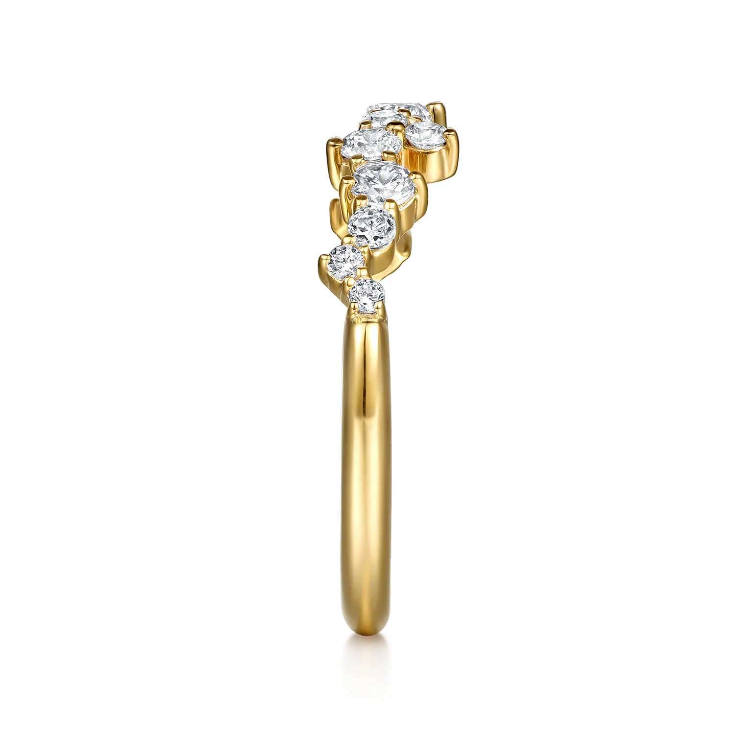 Diamond Wedding Band in 14K Yellow Gold, photograph 5