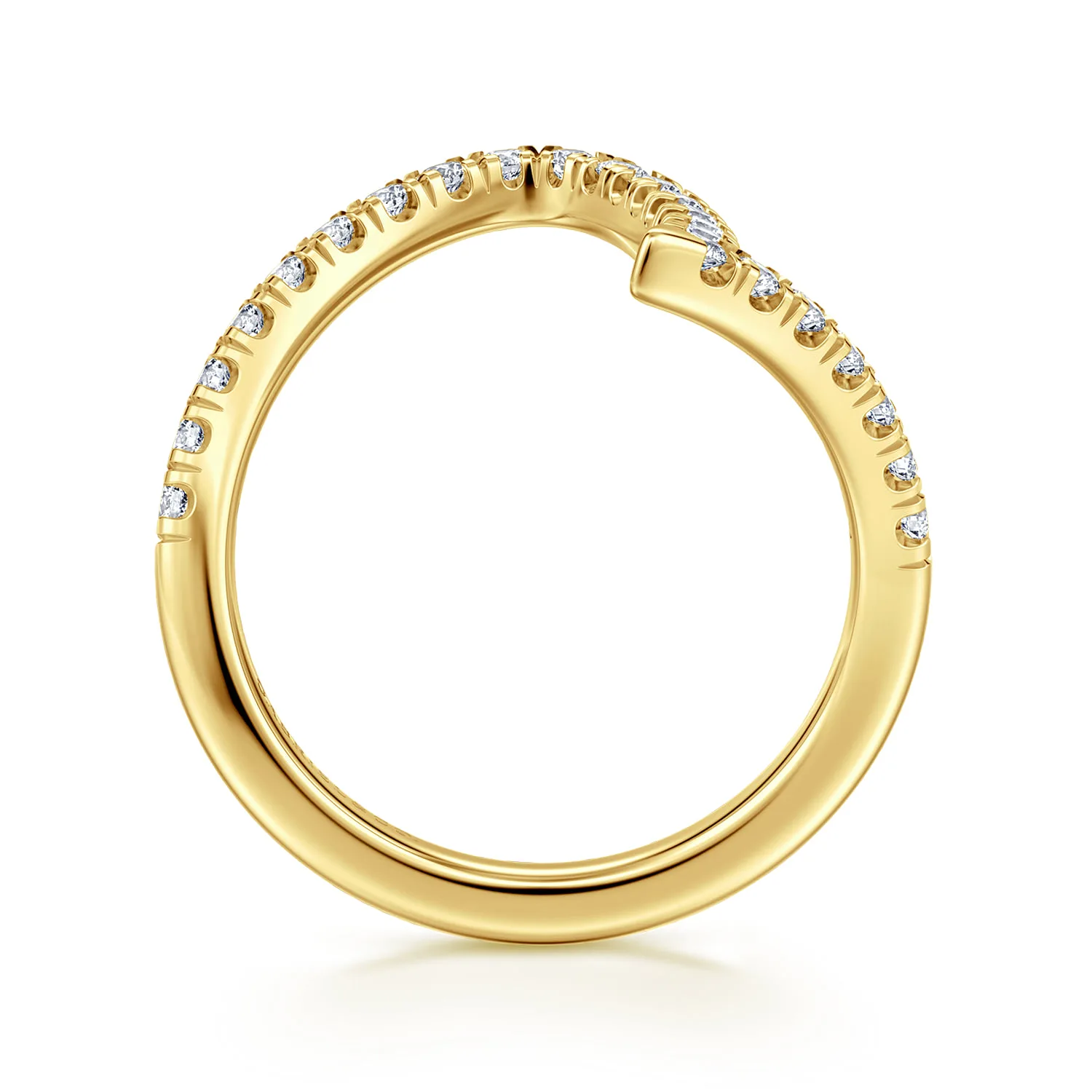 Diamond Wedding Band in 14K Yellow Gold, photograph 2
