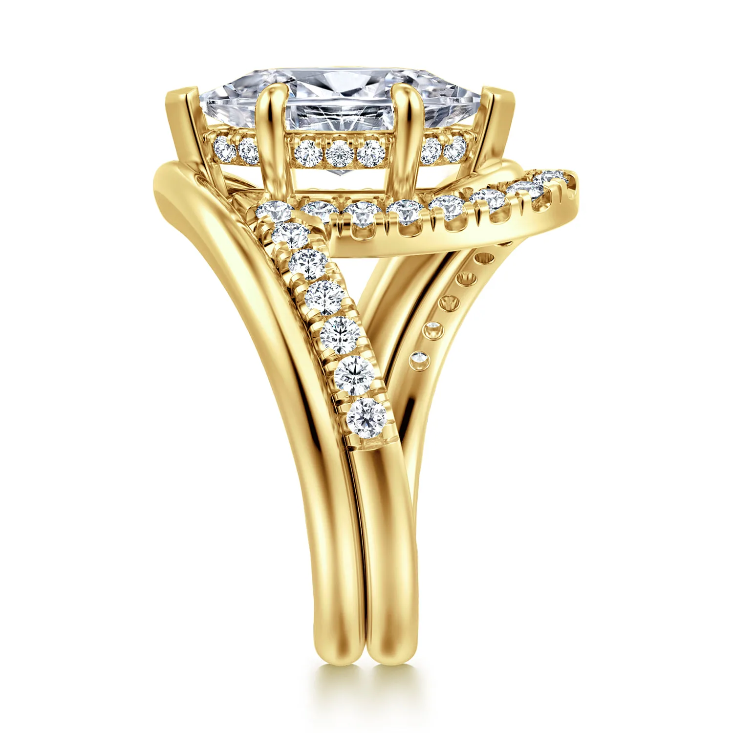 Diamond Wedding Band in 14K Yellow Gold, photograph 5