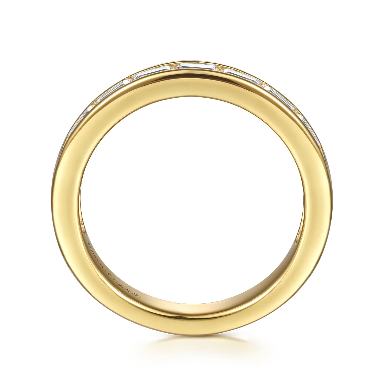 Diamond Wedding Band in 14K Yellow Gold, photograph 2