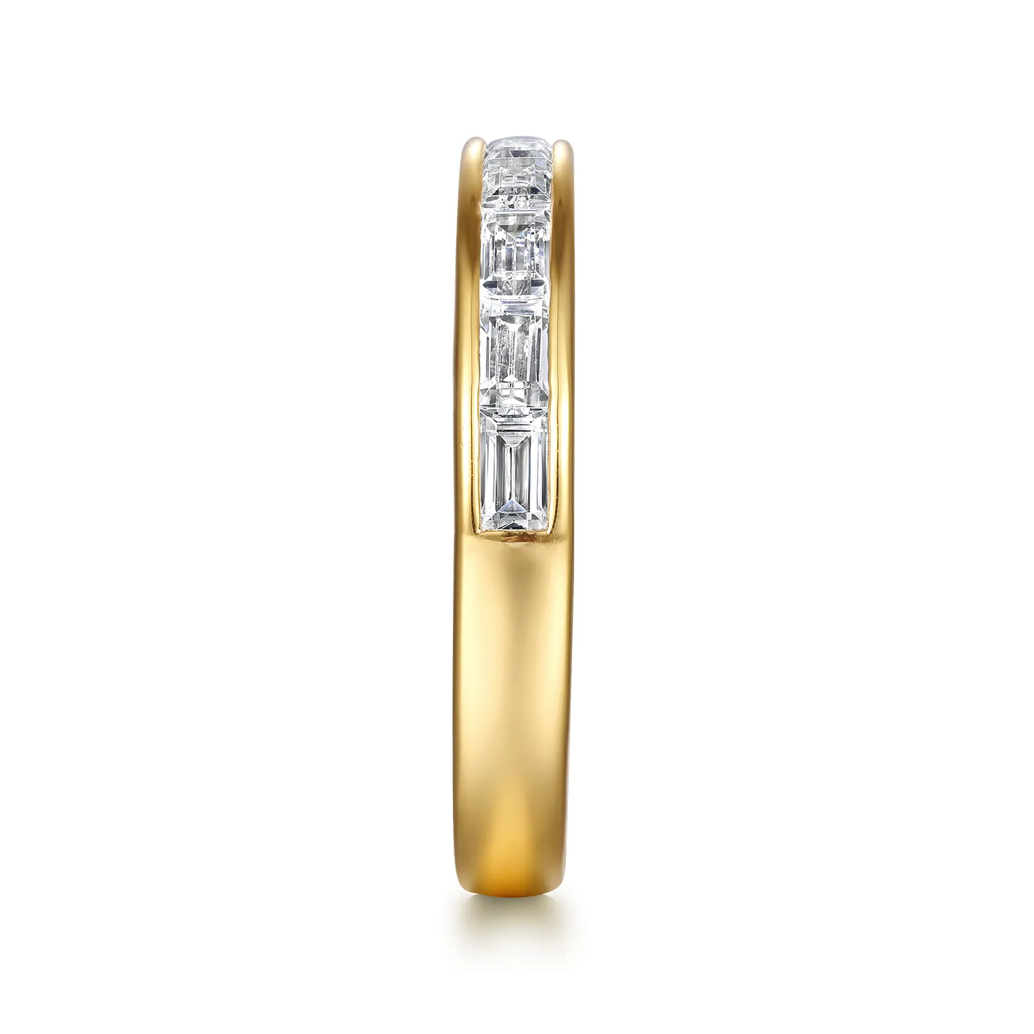 Diamond Wedding Band in 14K Yellow Gold, photograph 5
