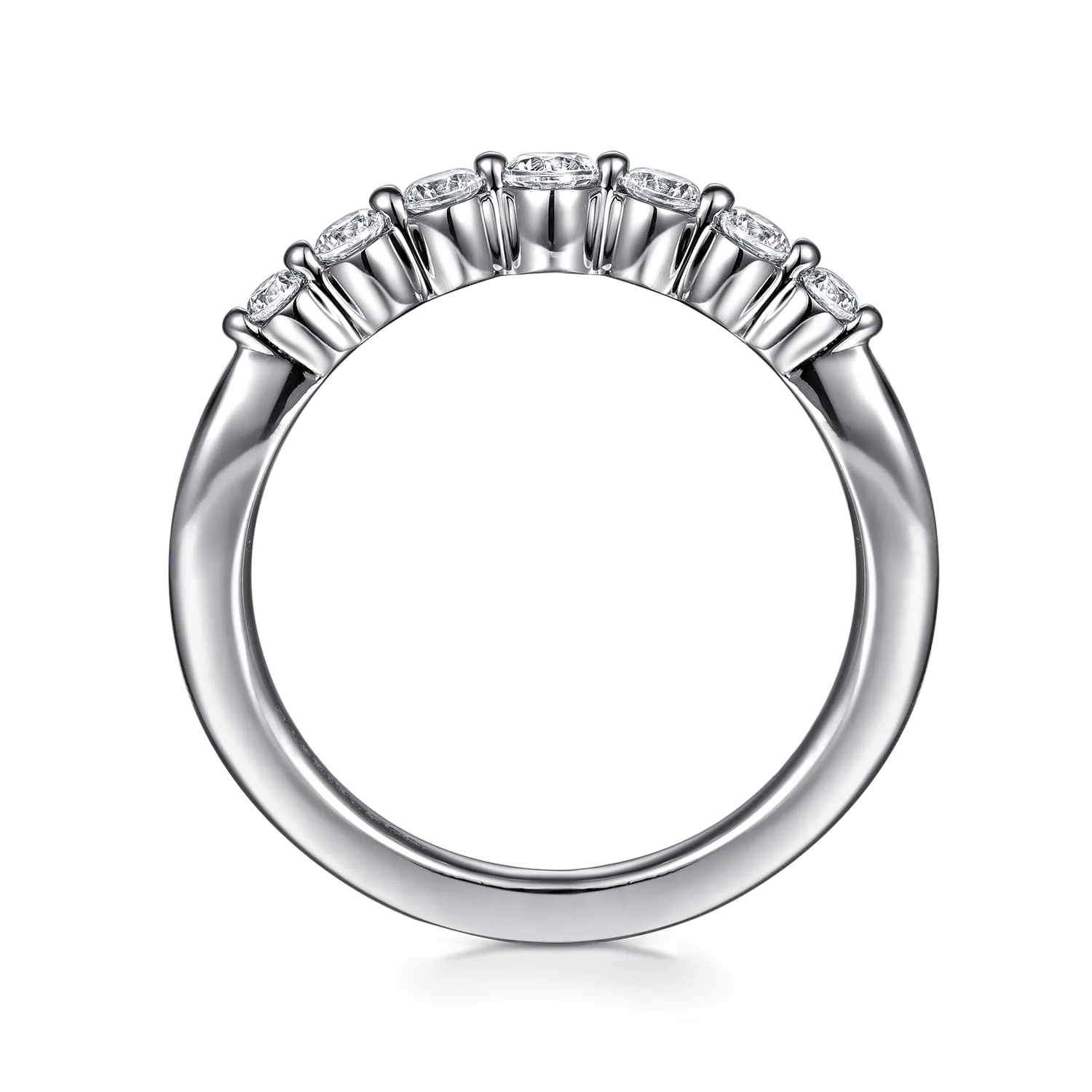 Diamond Wedding Band in 14K White Gold, photograph 2