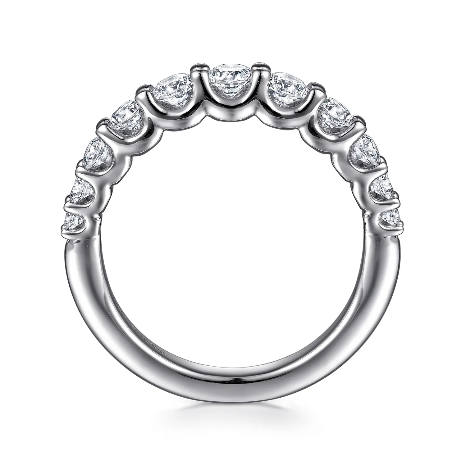 Diamond Wedding Band in 14K White Gold, photograph 2
