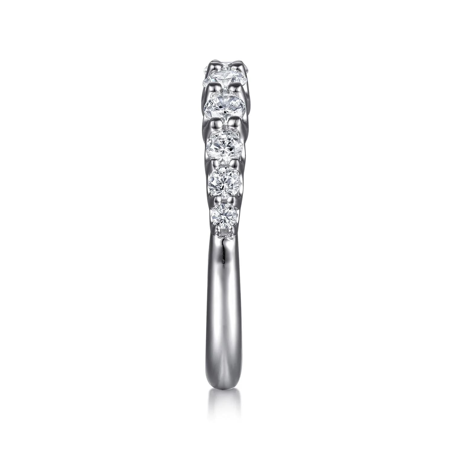 Diamond Wedding Band in 14K White Gold, photograph 4