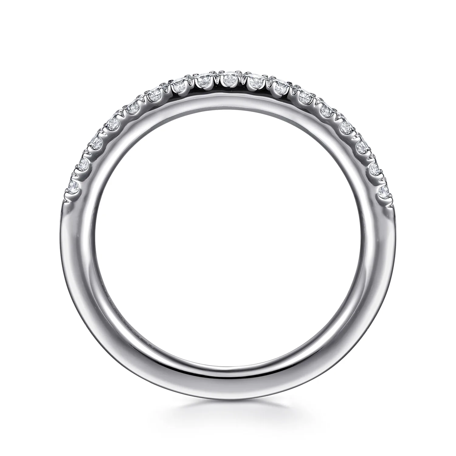Diamond Wedding Band in 14K White Gold, photograph 2