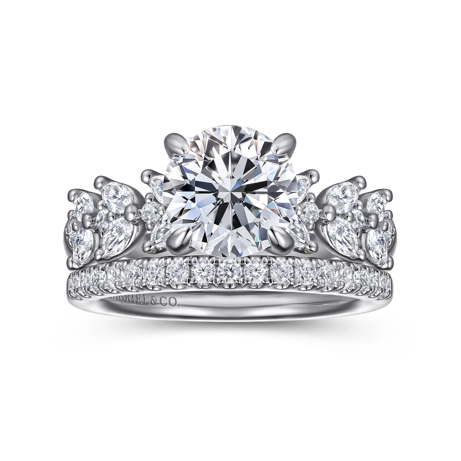 Diamond Wedding Band in 14K White Gold, photograph 4