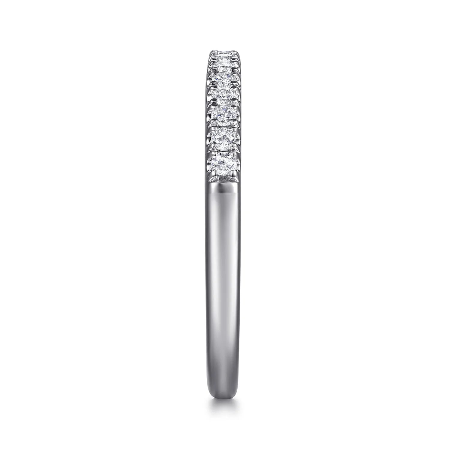 Diamond Wedding Band in 14K White Gold, photograph 5