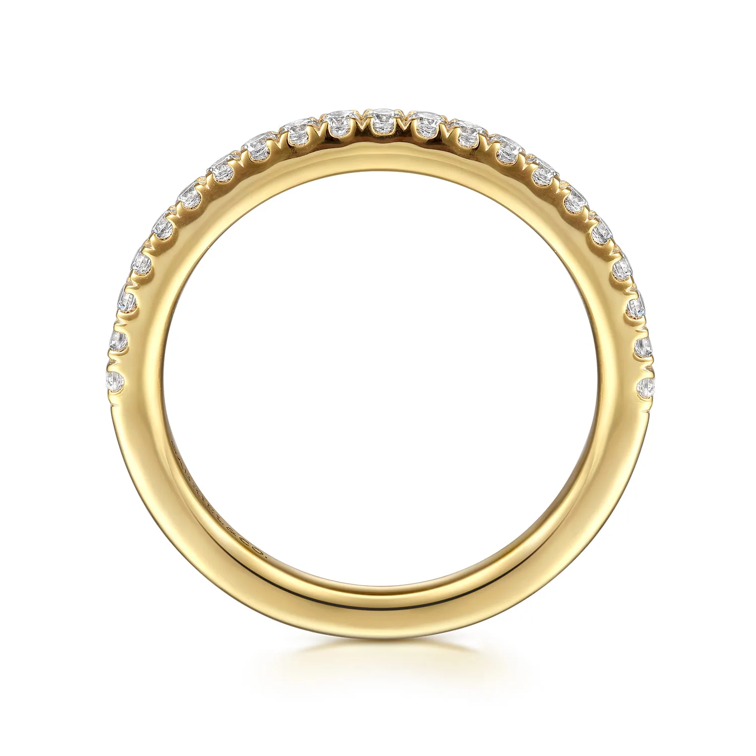 Diamond Wedding Band in 14K Yellow Gold, photograph 2