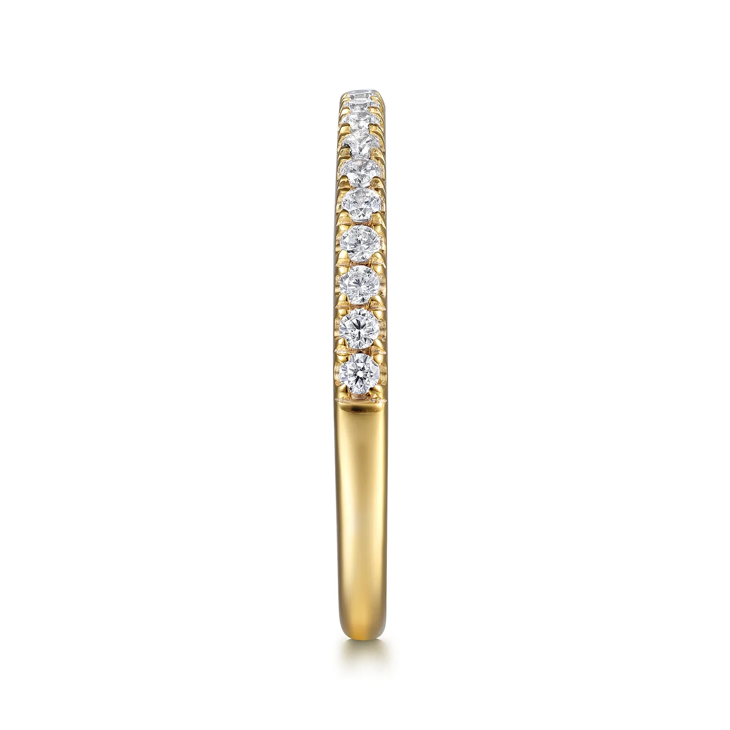 Diamond Wedding Band in 14K Yellow Gold, photograph 5