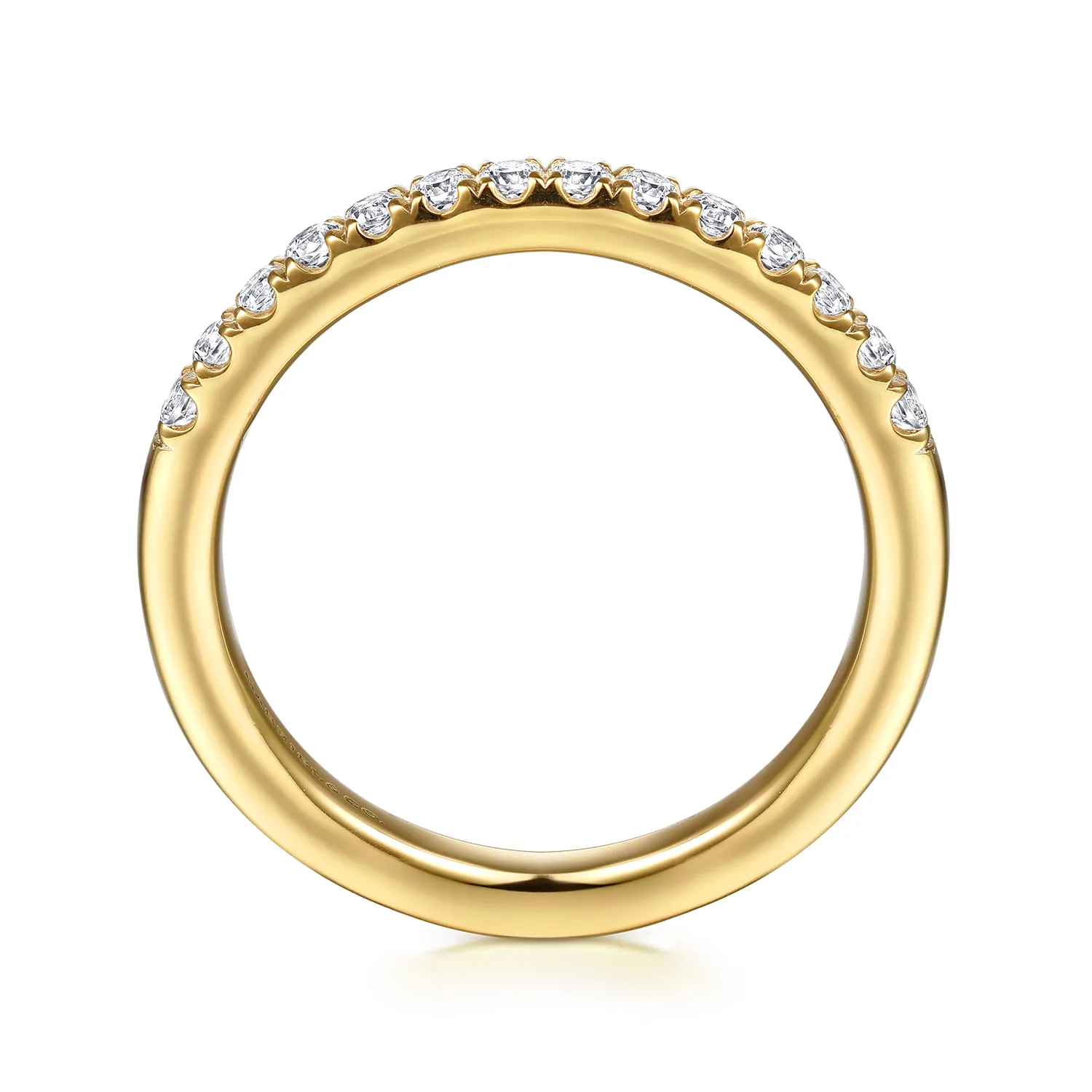 Diamond Wedding Band in 14K Yellow Gold, photograph 2