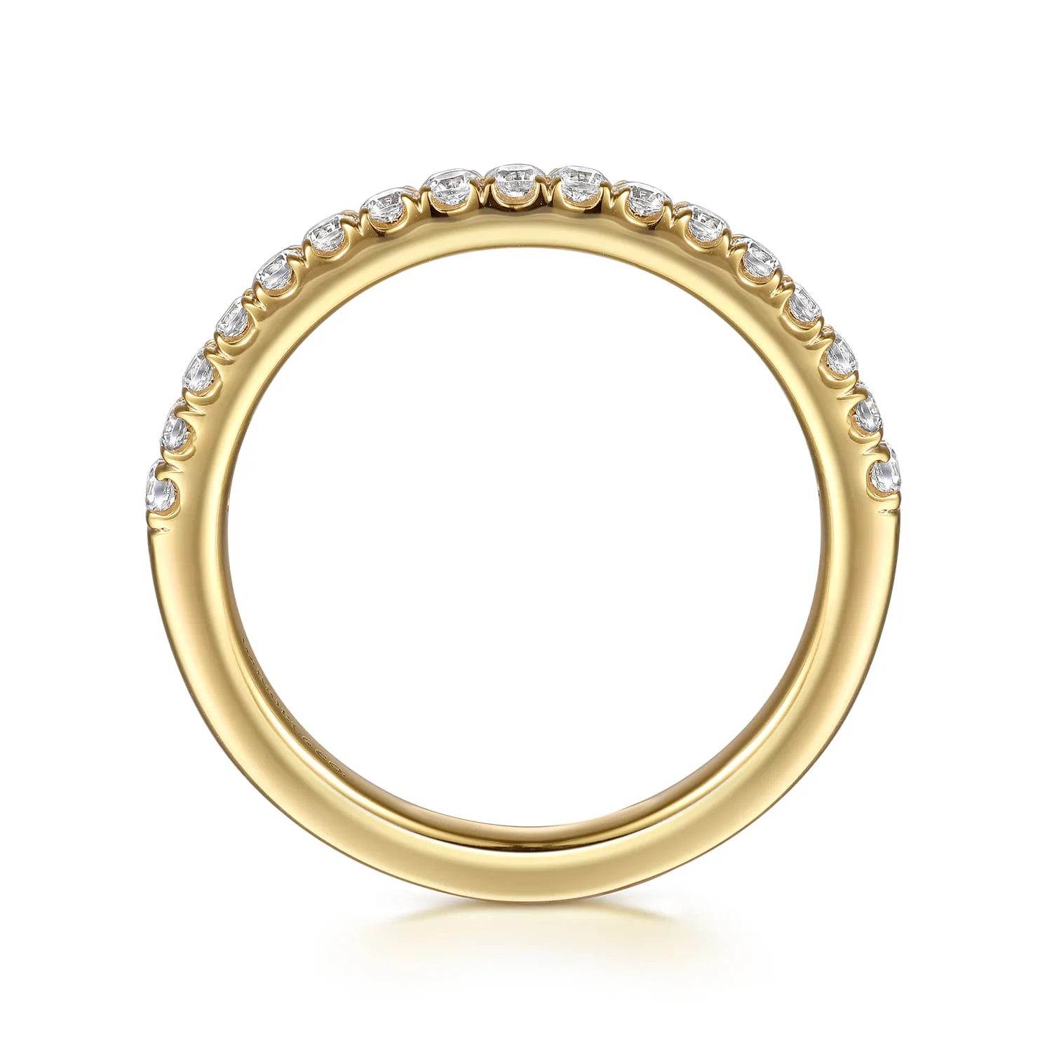 Diamond Wedding Band in 14K Yellow Gold, photograph 2