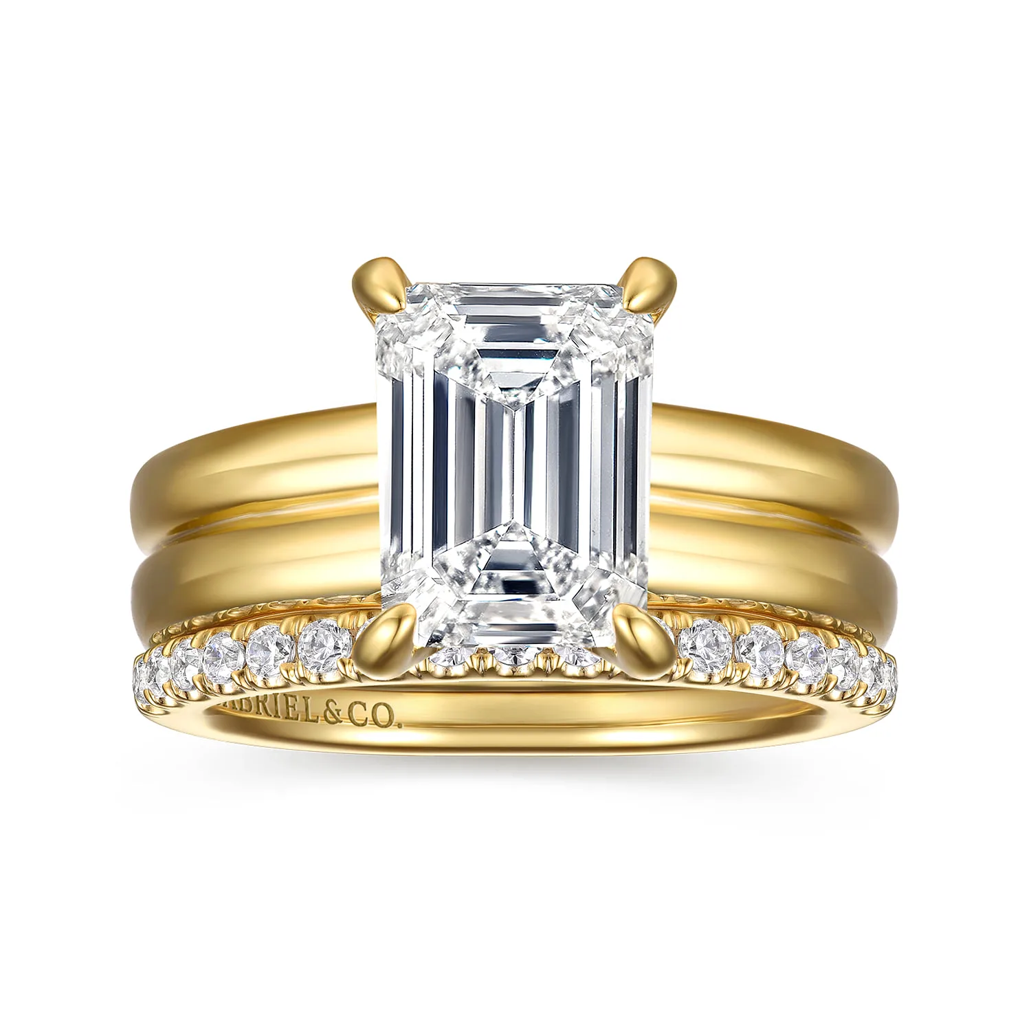 Diamond Wedding Band in 14K Yellow Gold, photograph 4