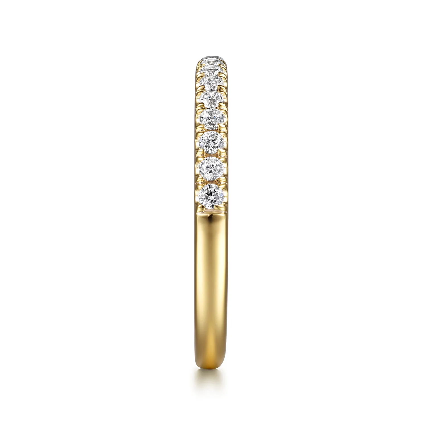 Diamond Wedding Band in 14K Yellow Gold, photograph 5