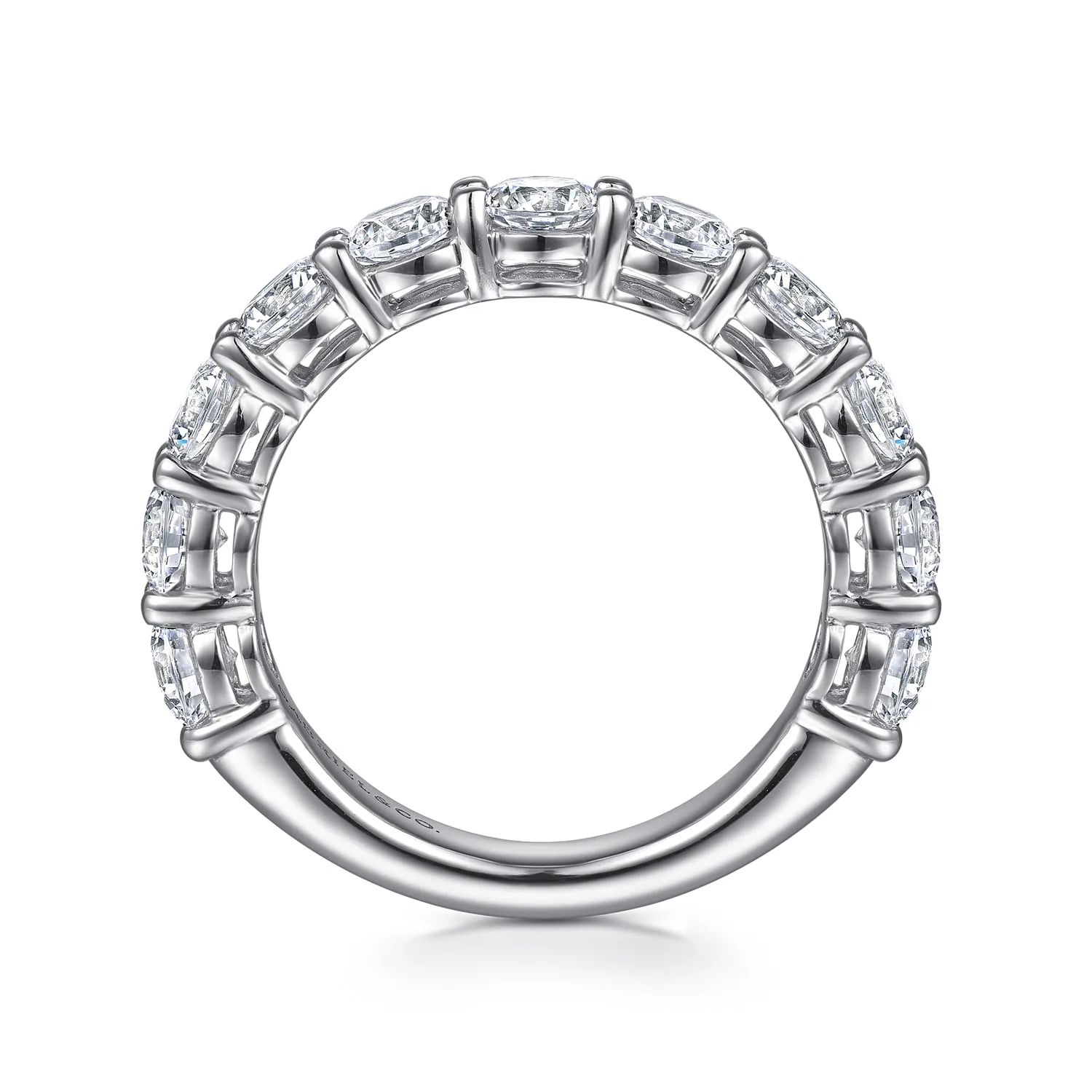 Diamond Wedding Band in 14K White Gold, photograph 2