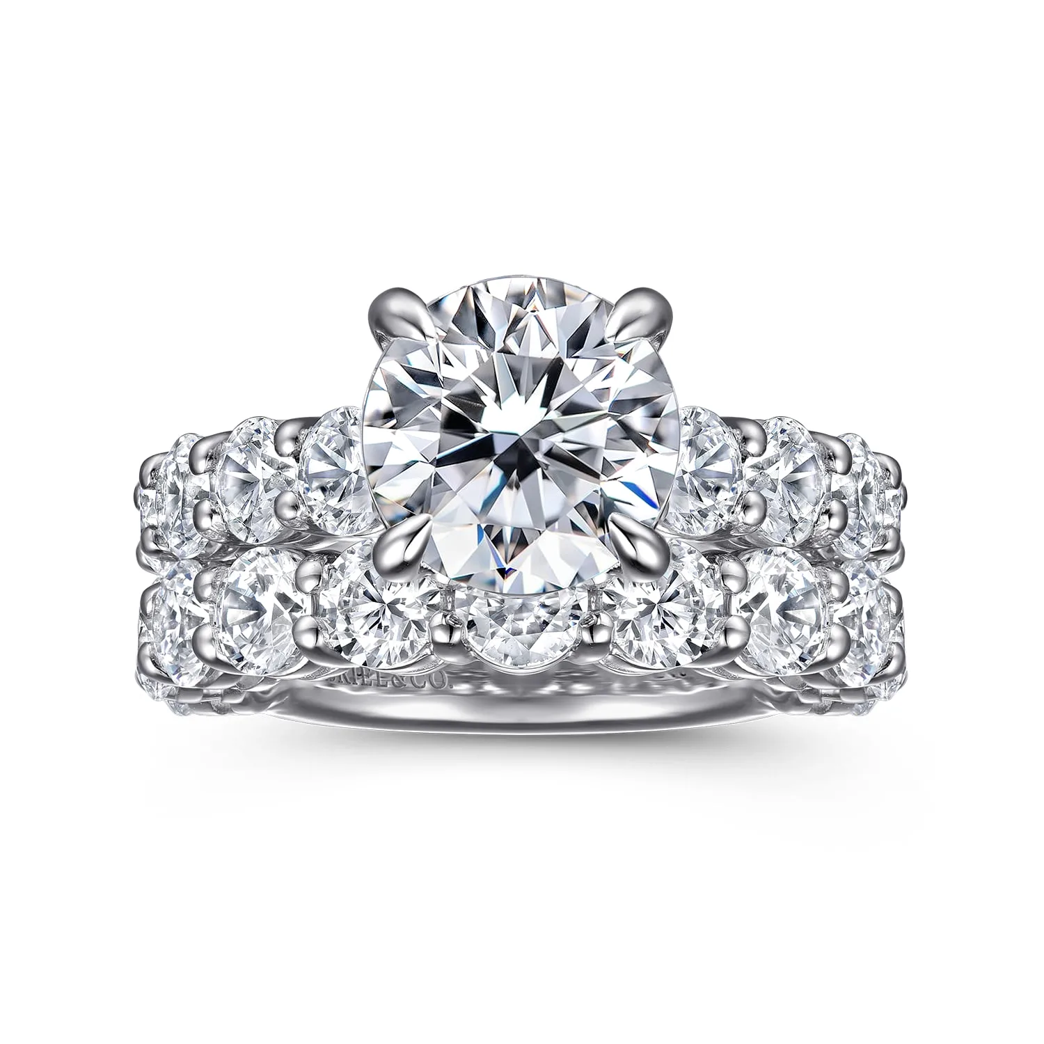 Diamond Wedding Band in 14K White Gold, photograph 4