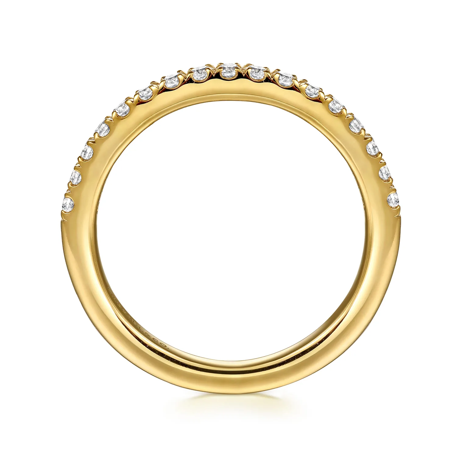 Diamond Wedding Band in 14K Yellow Gold, photograph 2