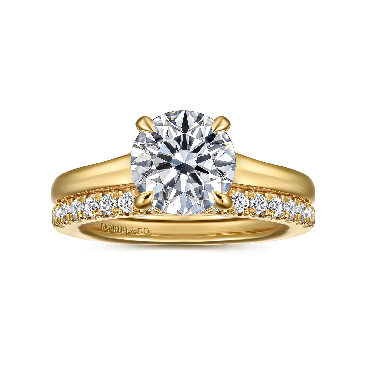 Diamond Wedding Band in 14K Yellow Gold, photograph 4