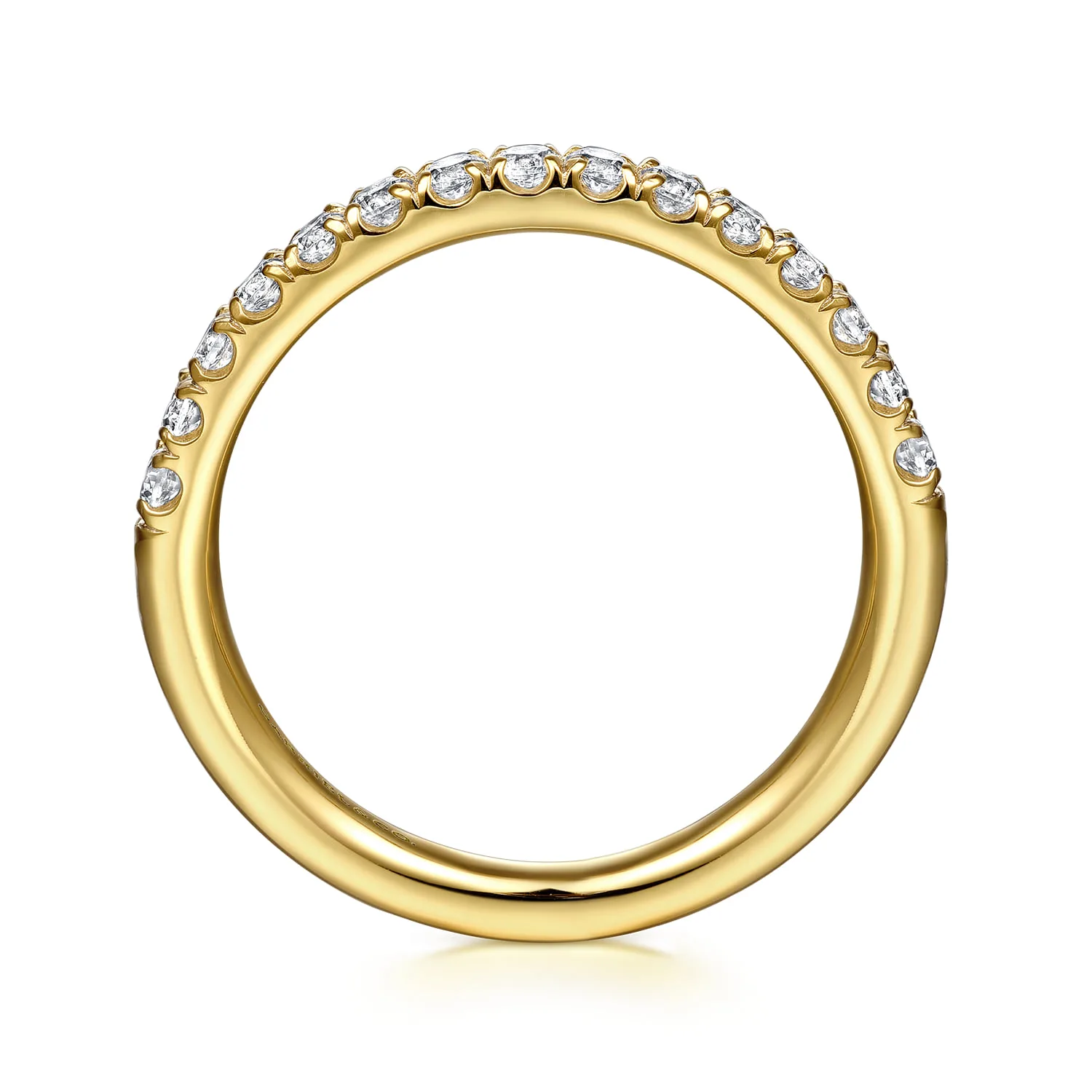 Diamond Wedding Band in 14K Yellow Gold, photograph 2