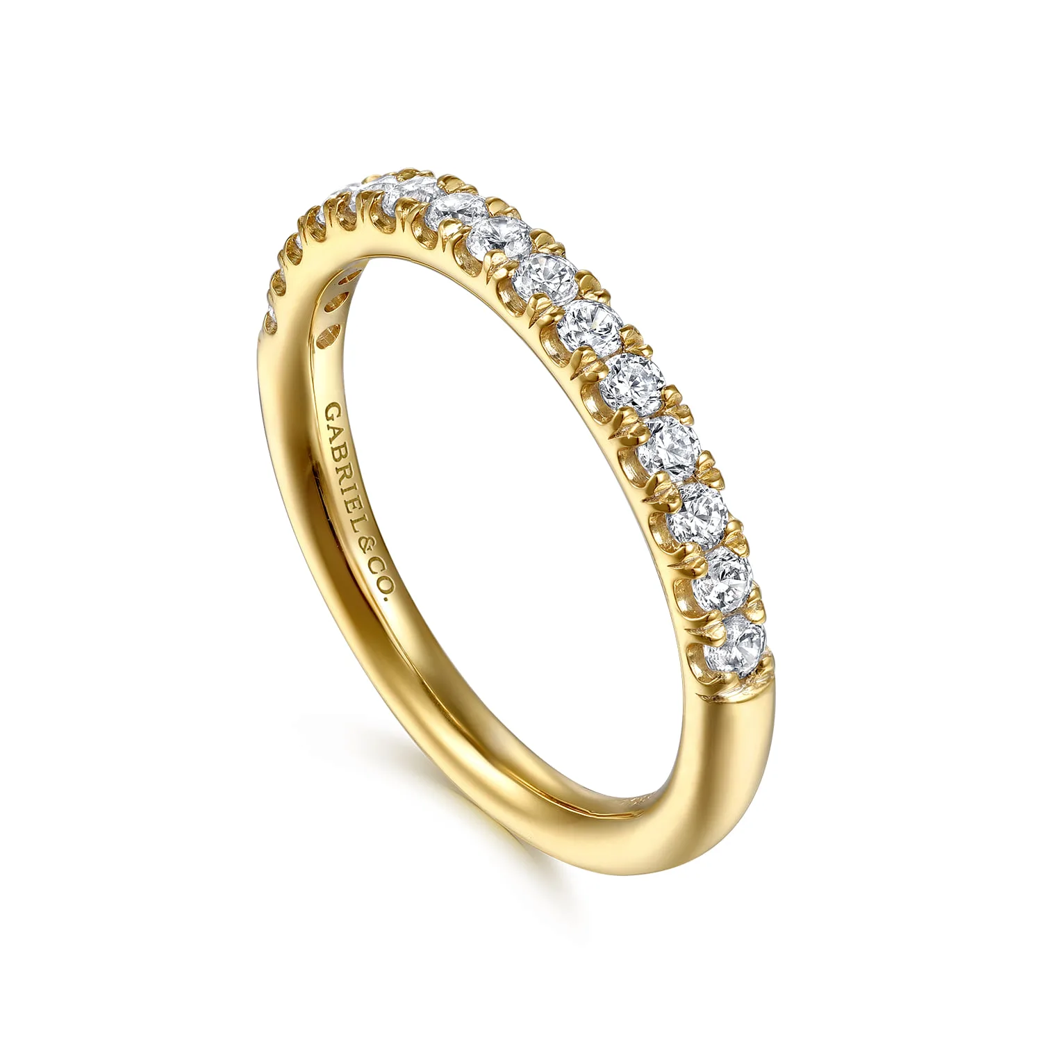 Diamond Wedding Band in 14K Yellow Gold, photograph 3