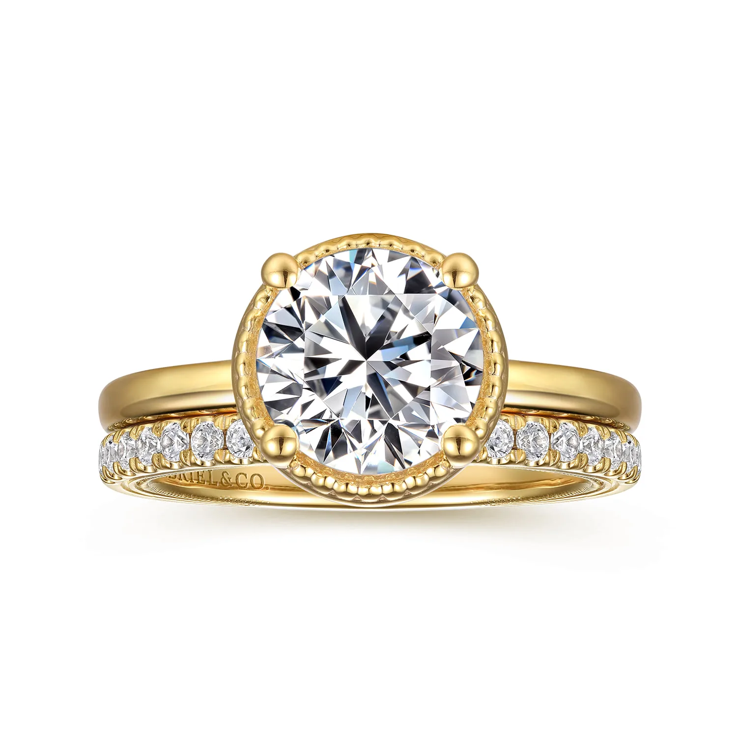 Diamond Wedding Band in 14K Yellow Gold, photograph 4