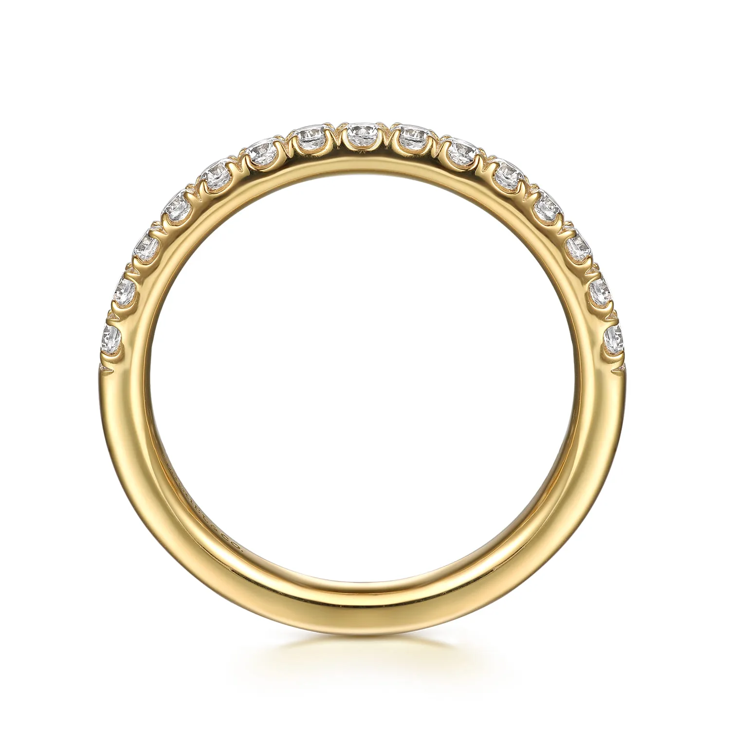 Diamond Wedding Band in 14K Yellow Gold, photograph 2