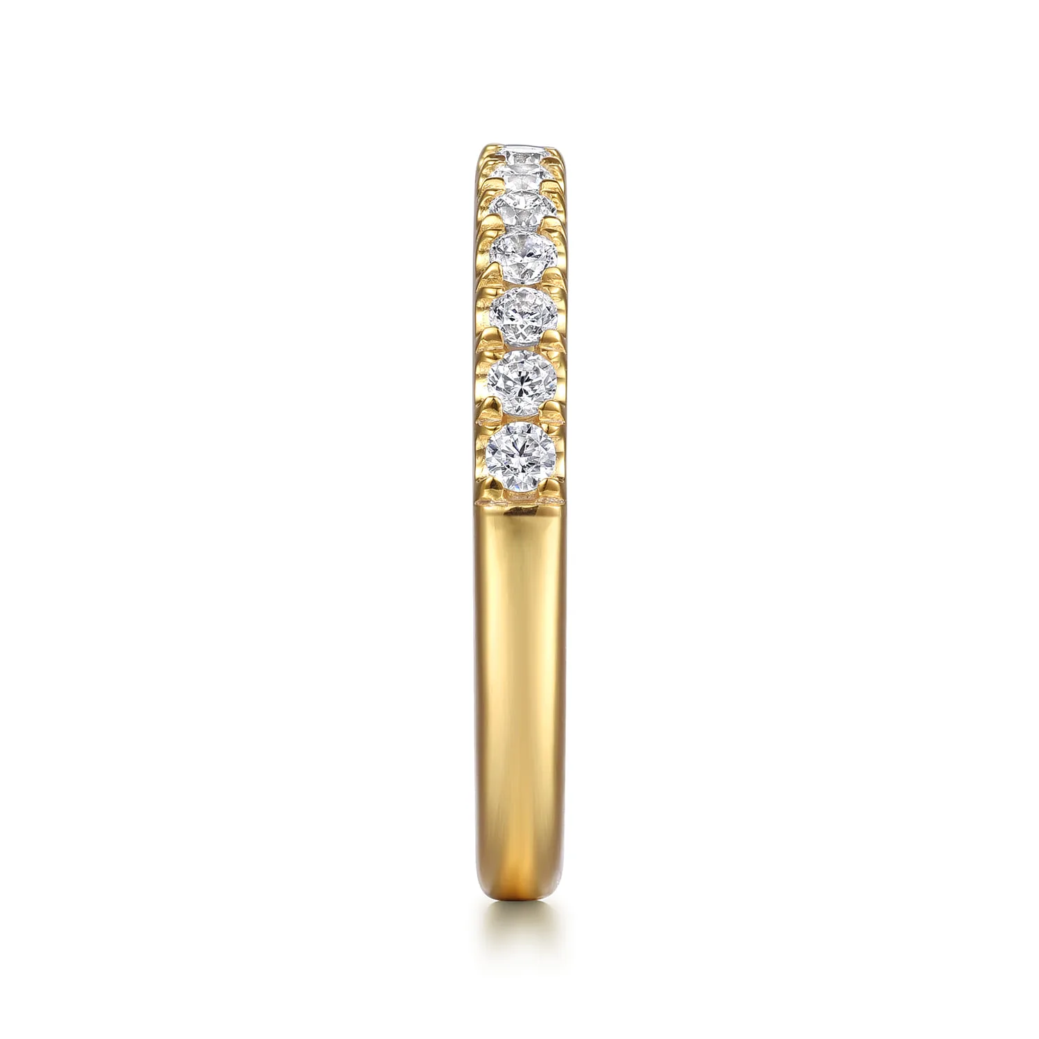 Diamond Wedding Band in 14K Yellow Gold, photograph 5