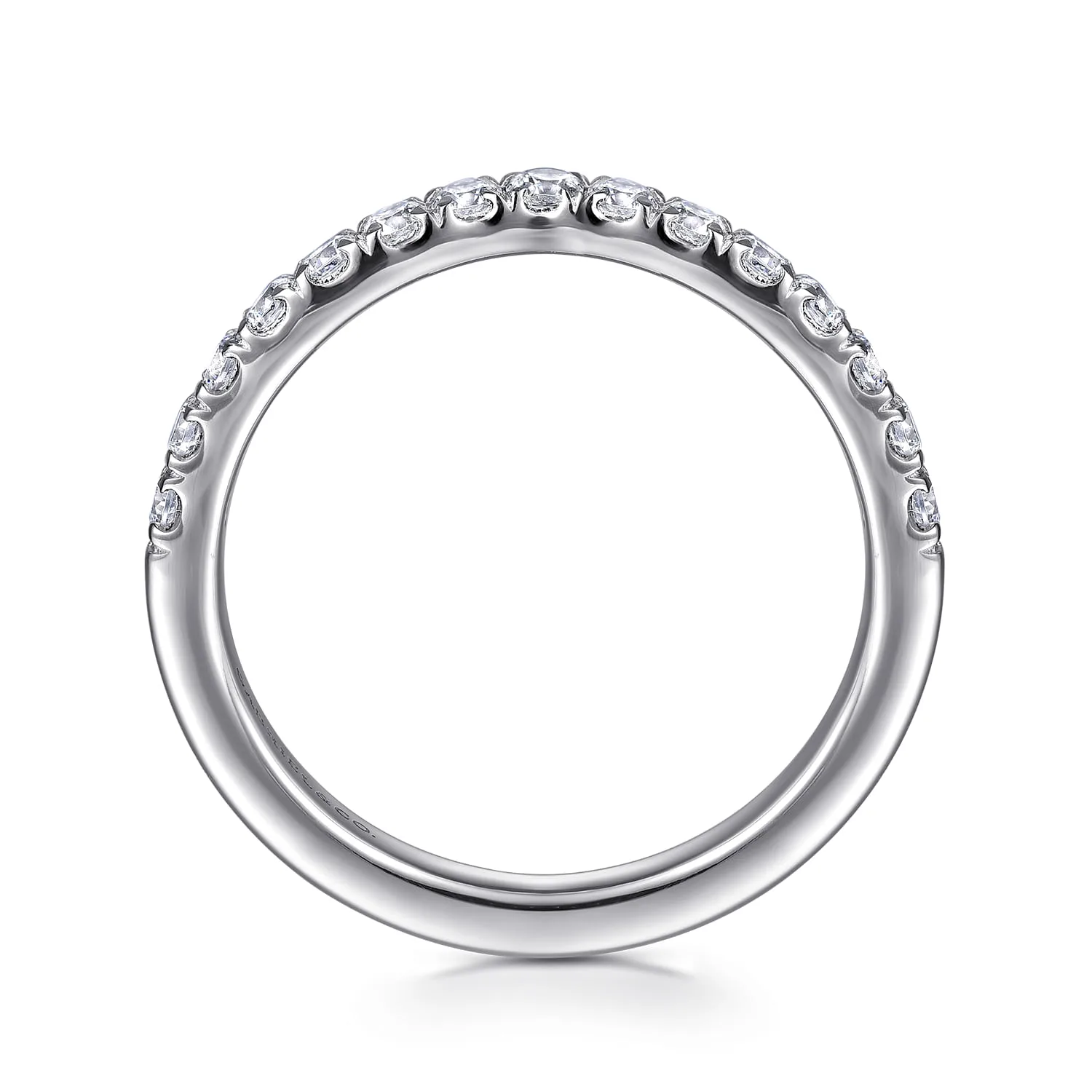 Diamond Wedding Band in 14K White Gold, photograph 2