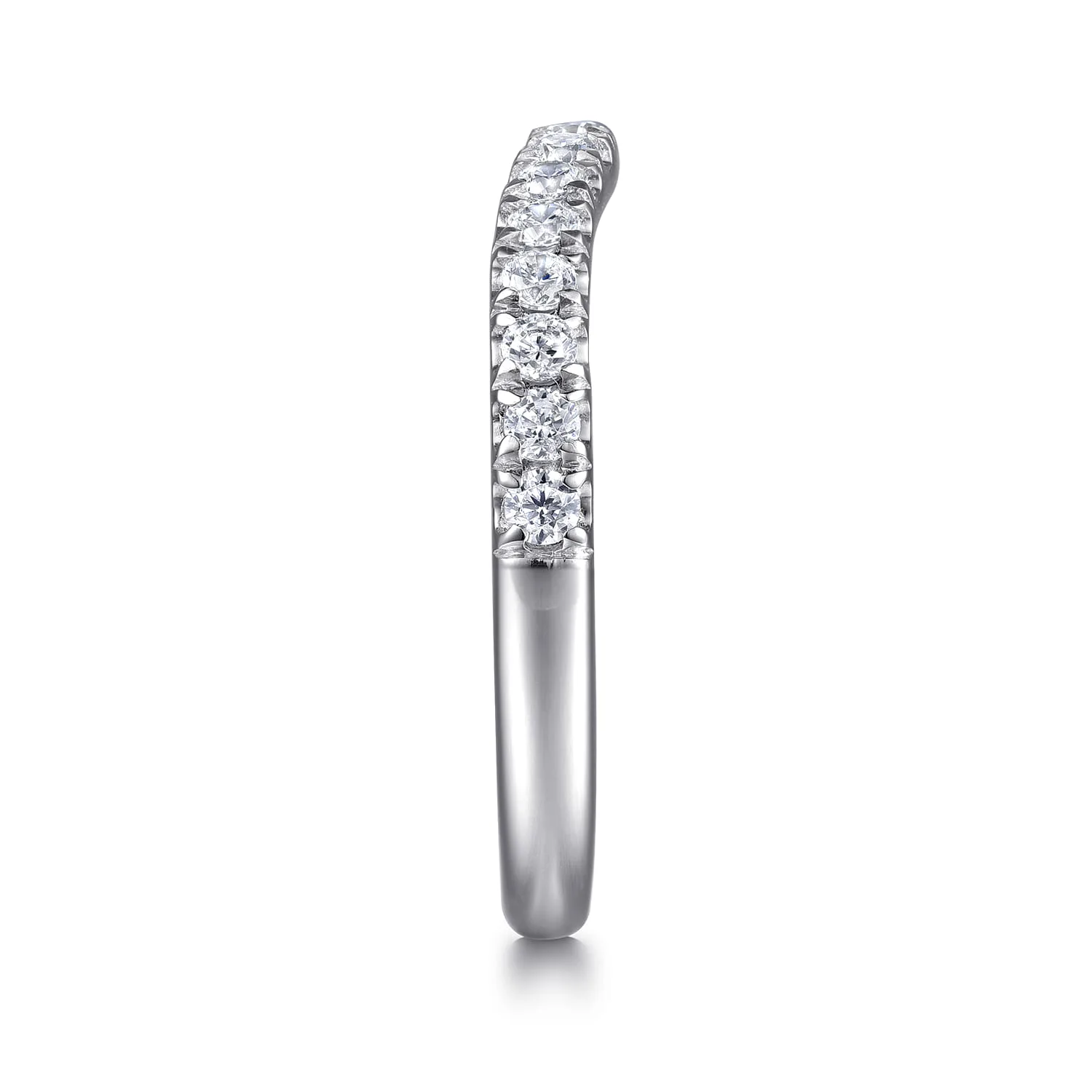 Diamond Wedding Band in 14K White Gold, photograph 5
