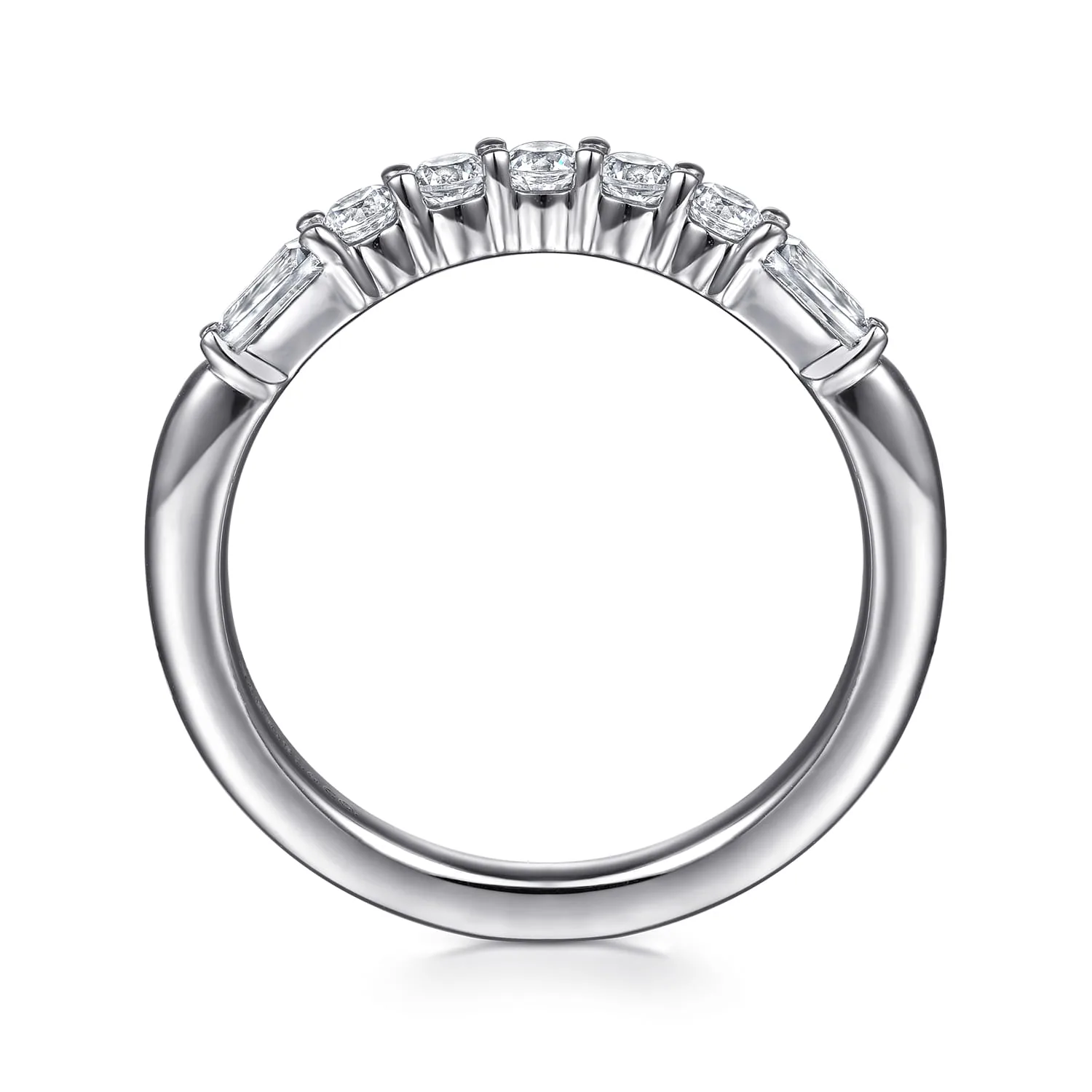 Diamond Wedding Band in 14K White Gold, photograph 2