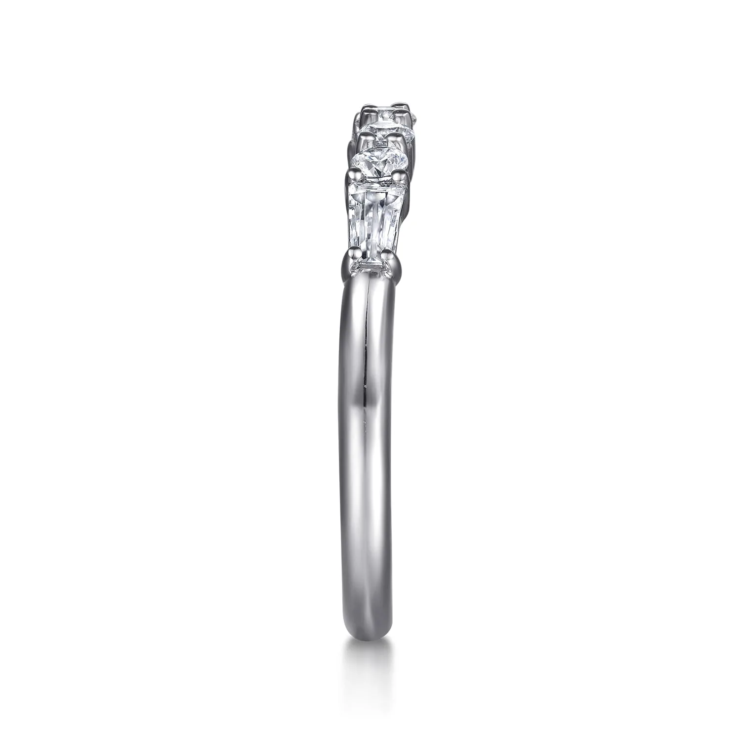 Diamond Wedding Band in 14K White Gold, photograph 4
