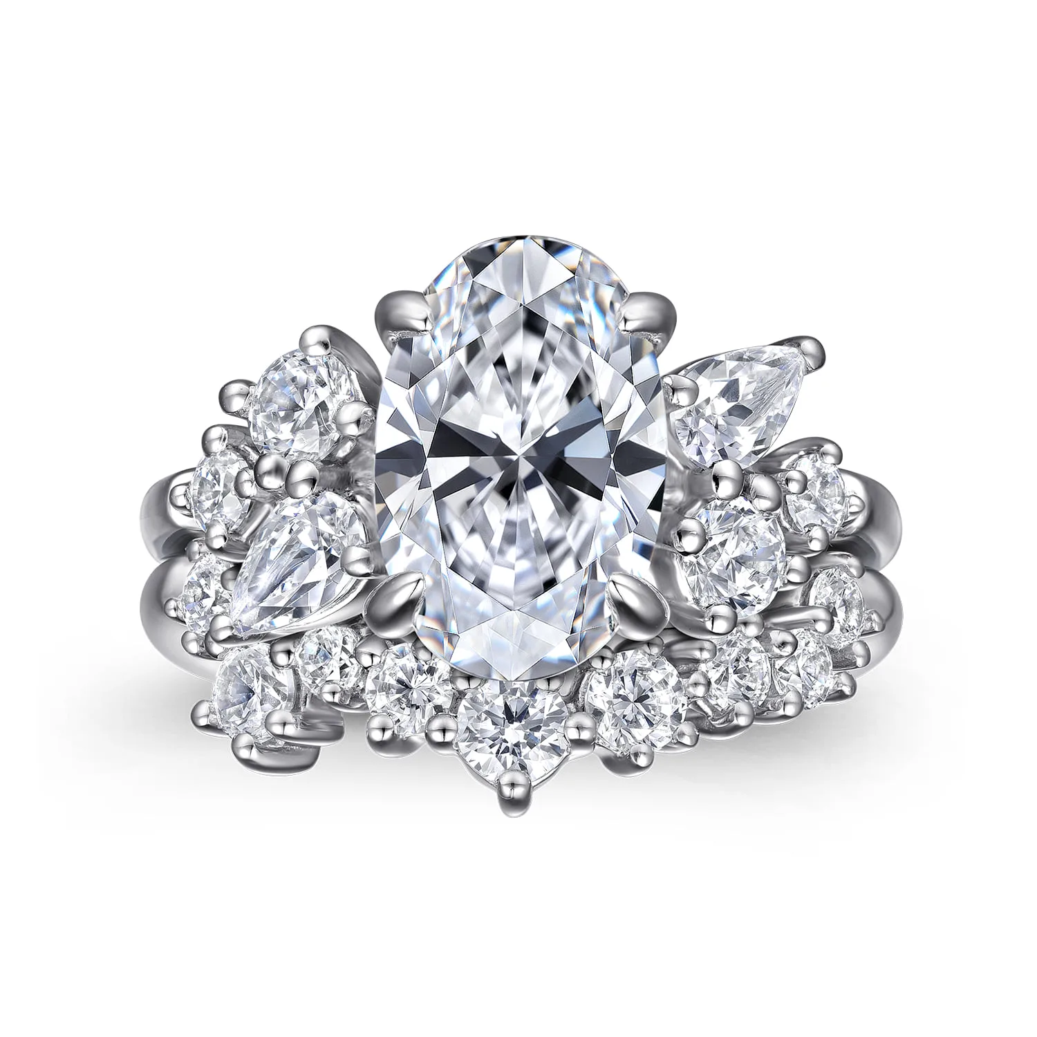 Diamond Wedding Band in 14K White Gold, photograph 4