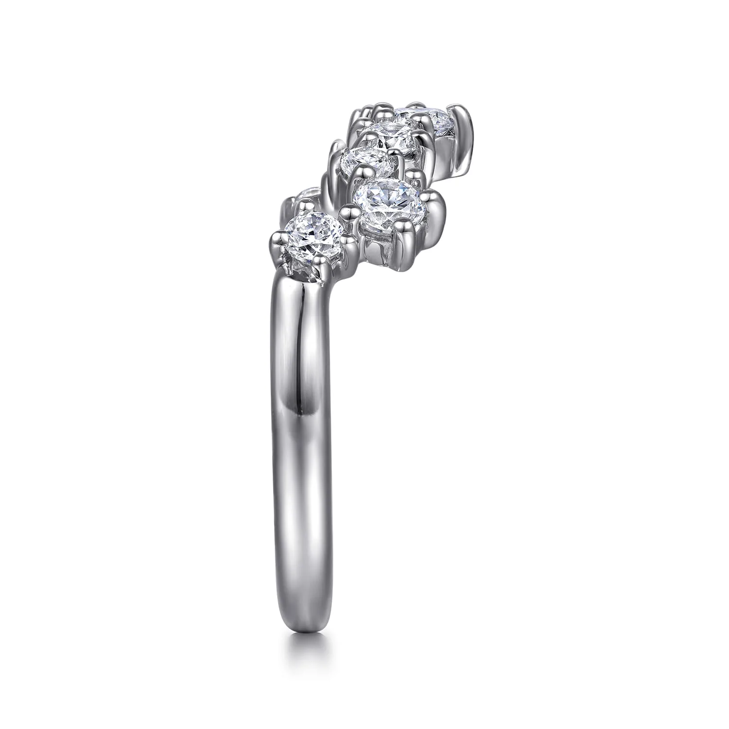 Diamond Wedding Band in 14K White Gold, photograph 5