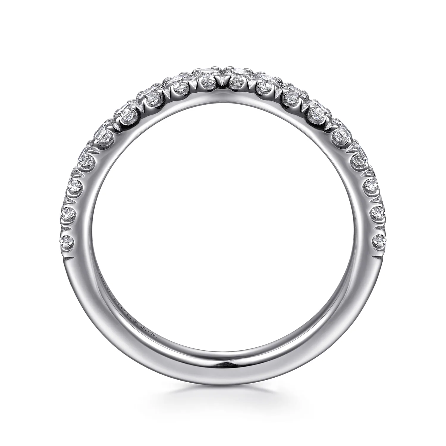 Diamond Wedding Band in 14K White Gold, photograph 2