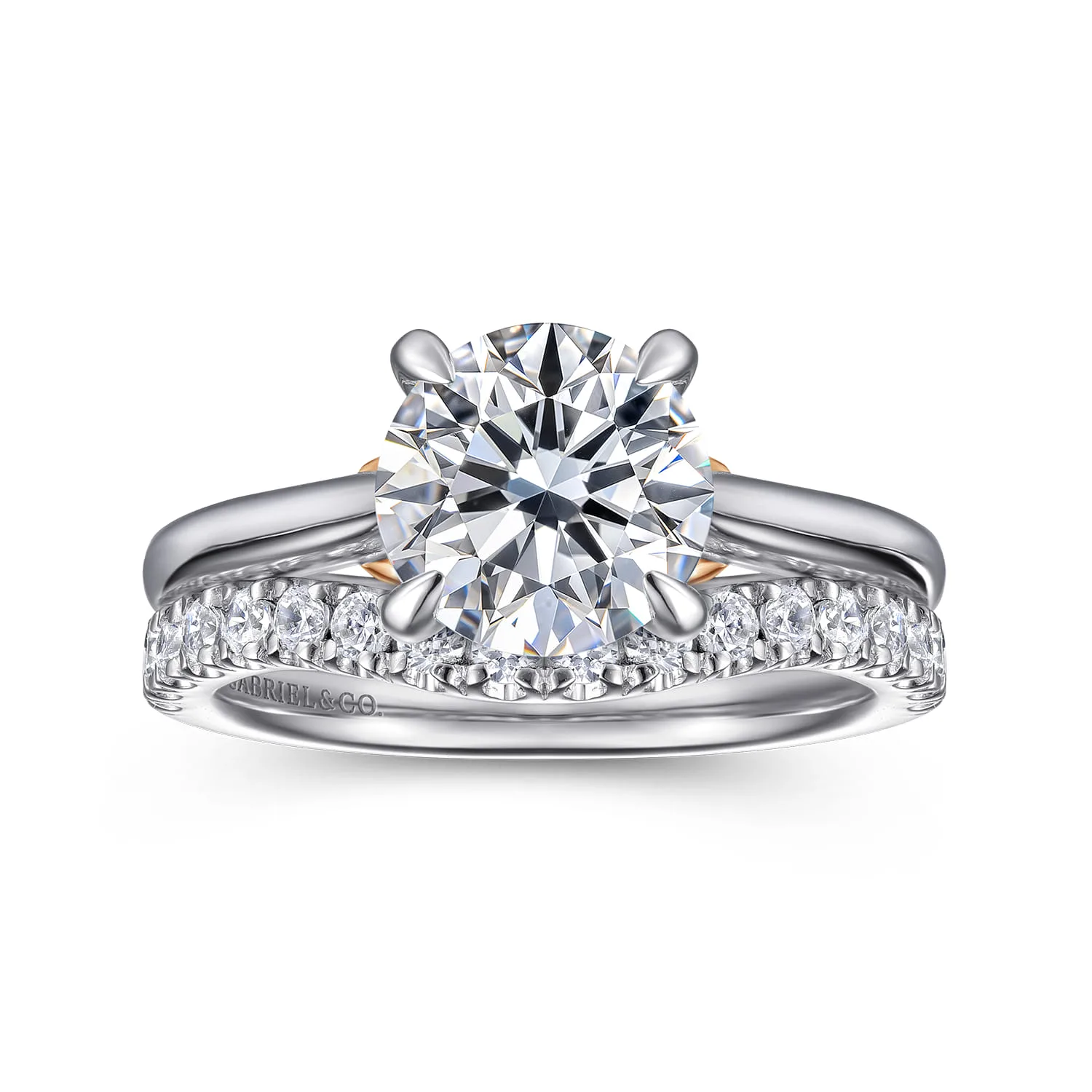 Diamond Wedding Band in 14K White Gold, photograph 4