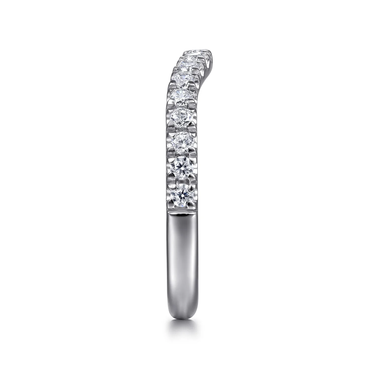 Diamond Wedding Band in 14K White Gold, photograph 5