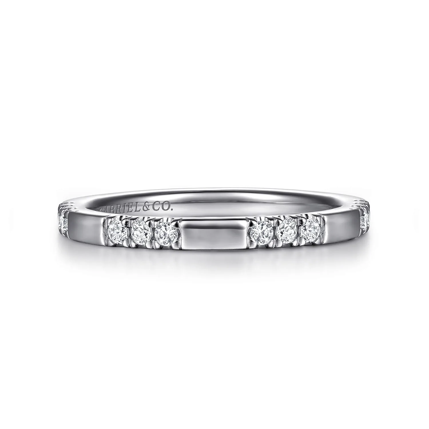 Diamond Wedding Band in 14K White Gold