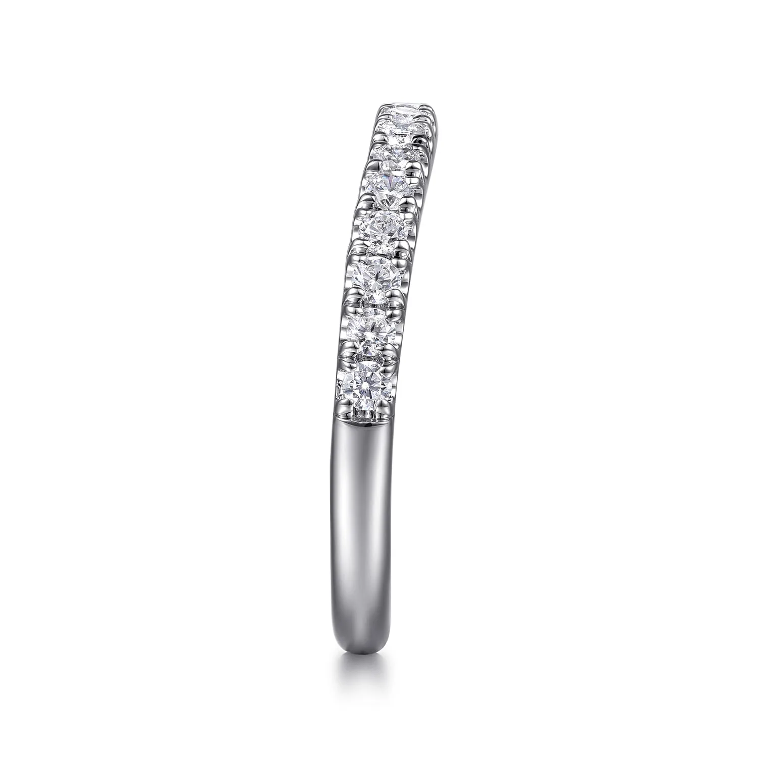Diamond Wedding Band in 14K White Gold, photograph 5