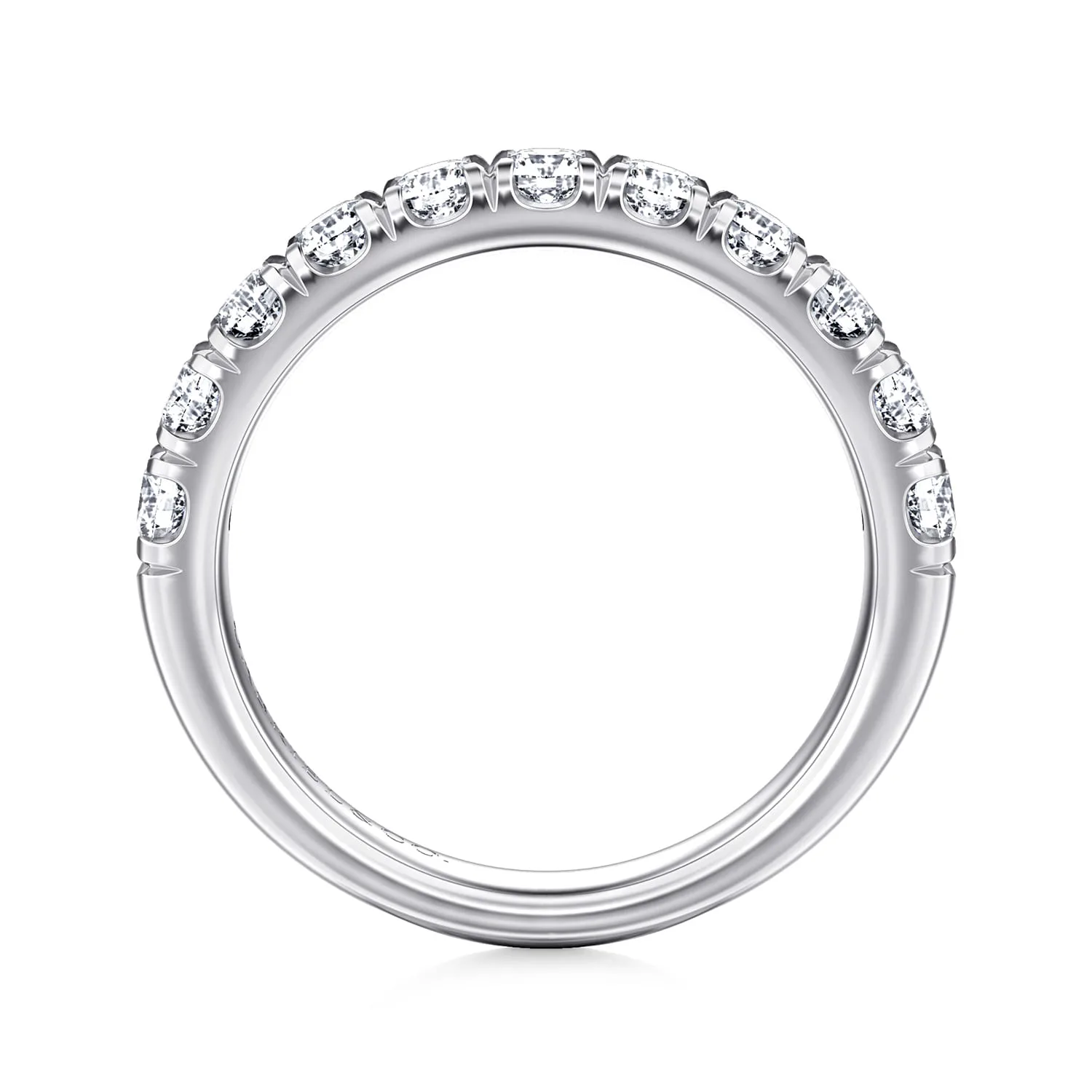Diamond Matching Wedding Band in 14K White Gold, photograph 2