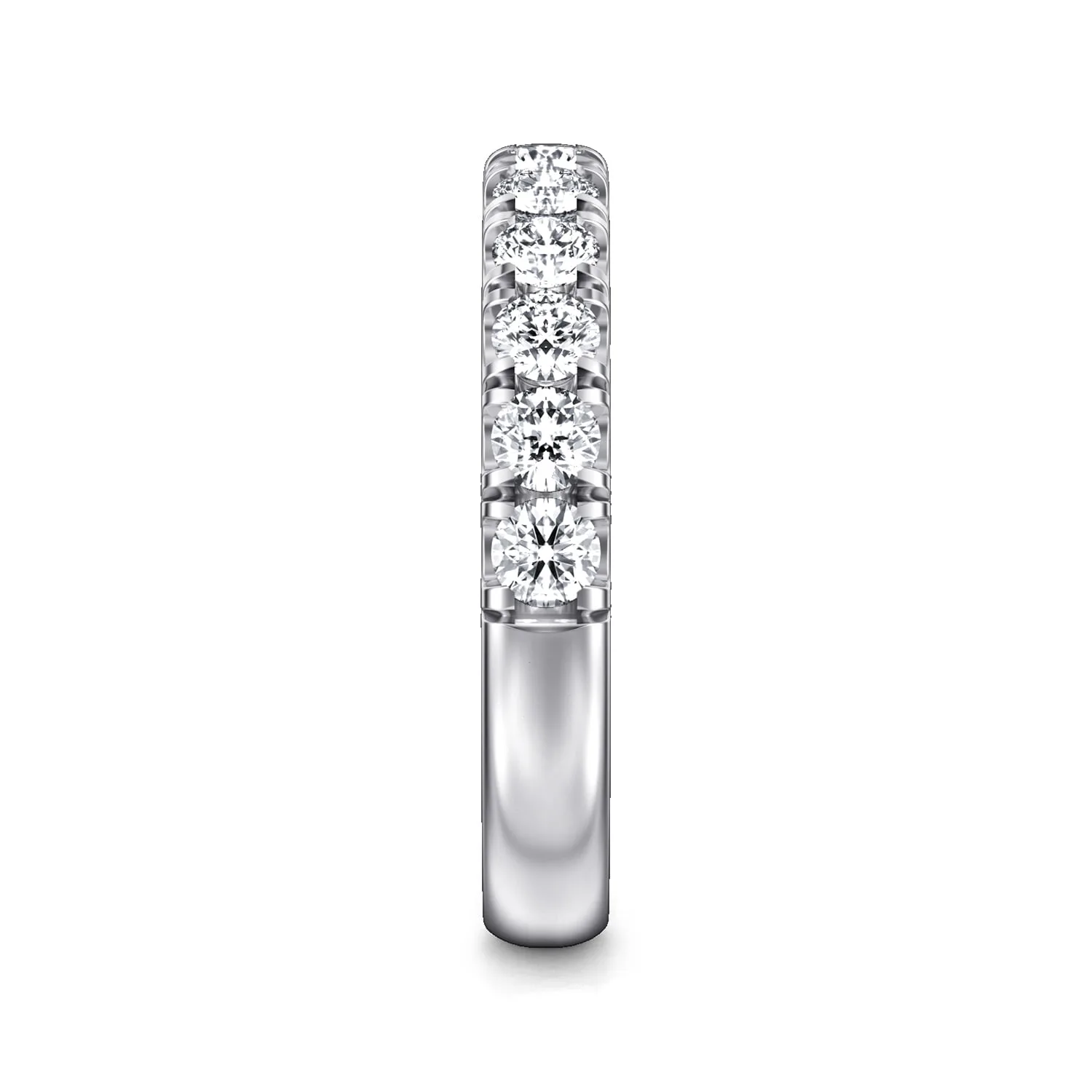 Diamond Matching Wedding Band in 14K White Gold, photograph 5