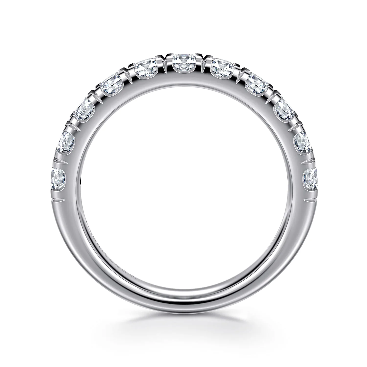 Diamond Matching Wedding Band in 14K White Gold, photograph 2
