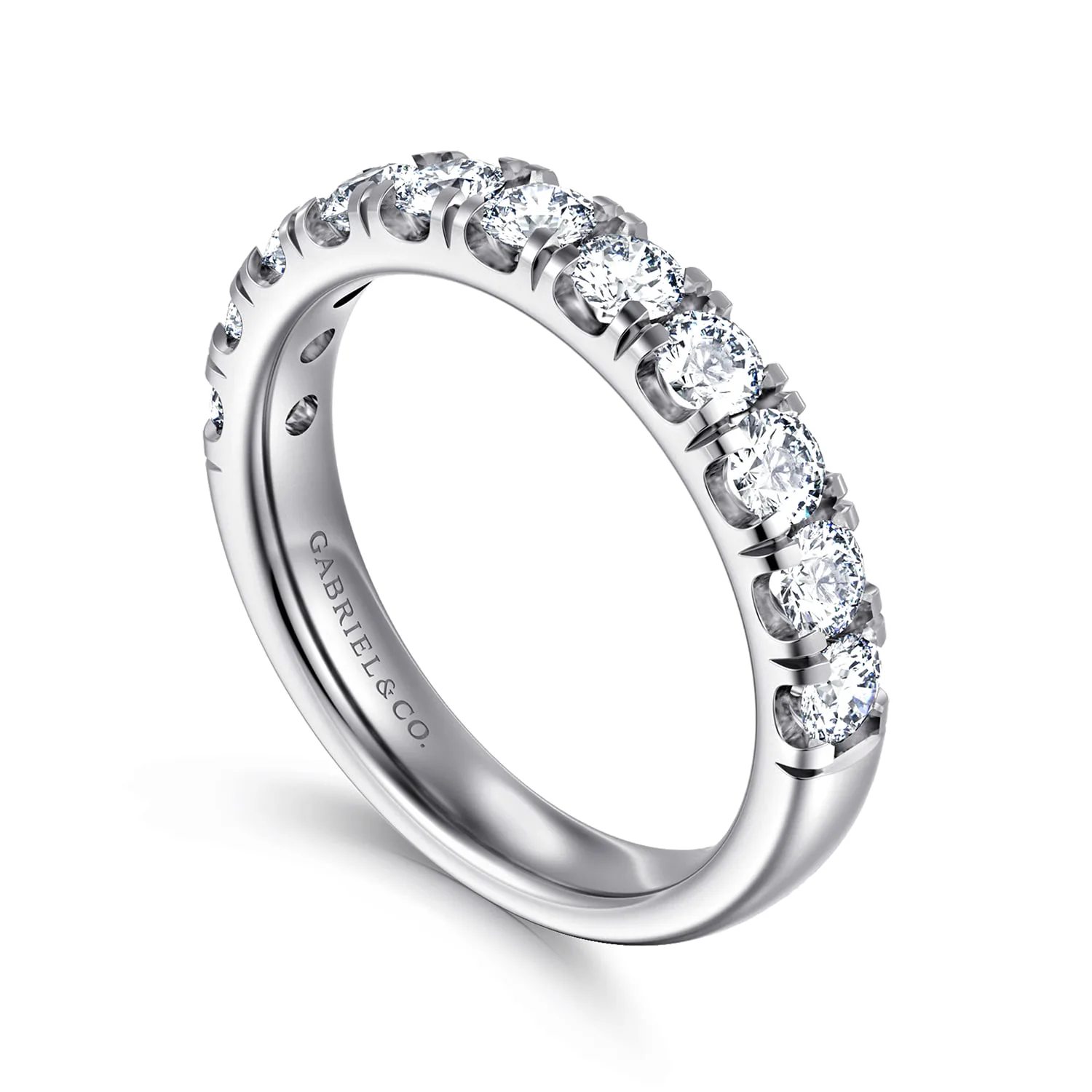 Diamond Matching Wedding Band in 14K White Gold, photograph 3