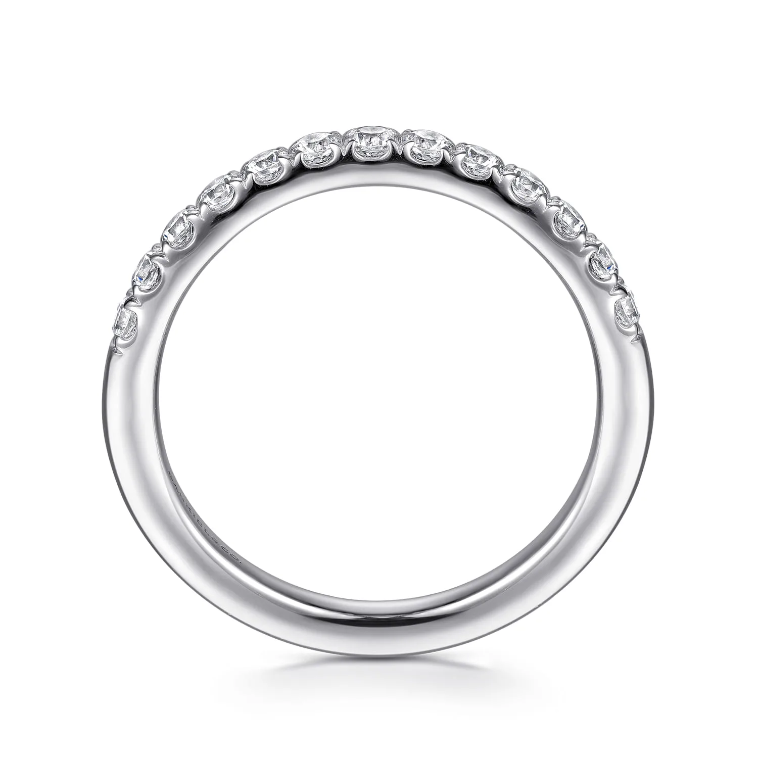 Diamond Wedding Band in 14K White Gold, photograph 2
