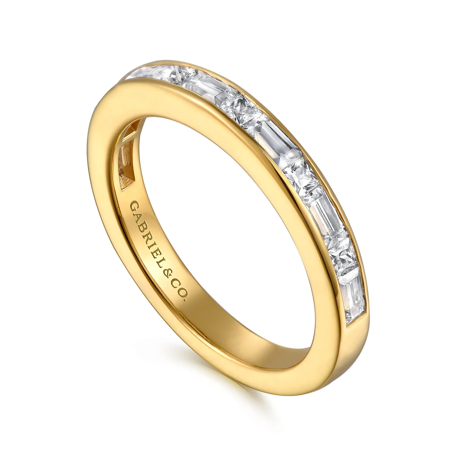 Diamond Matching Wedding Band in 14K Yellow Gold, photograph 3