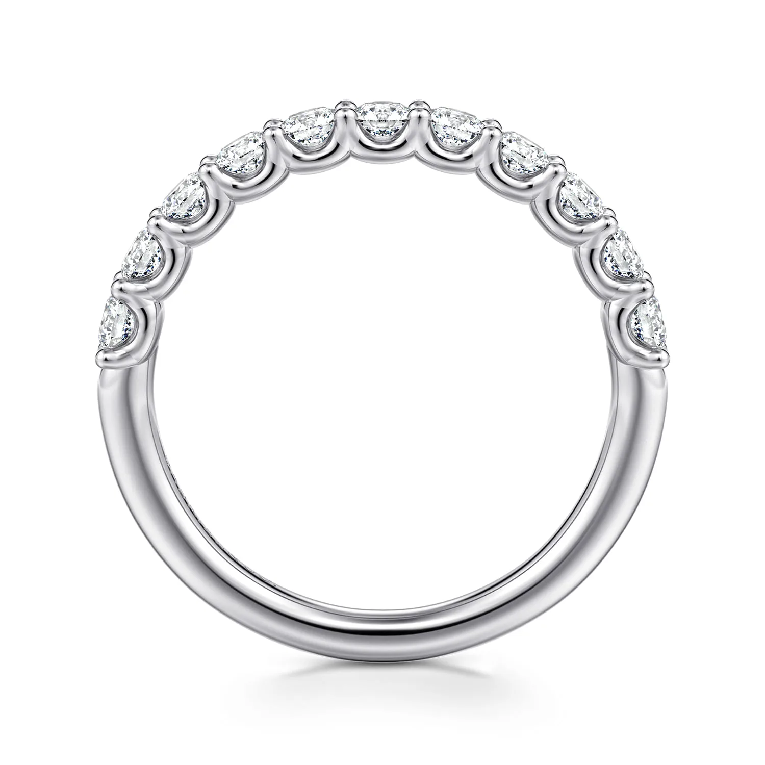 Diamond Wedding Band in 14K White Gold, photograph 2