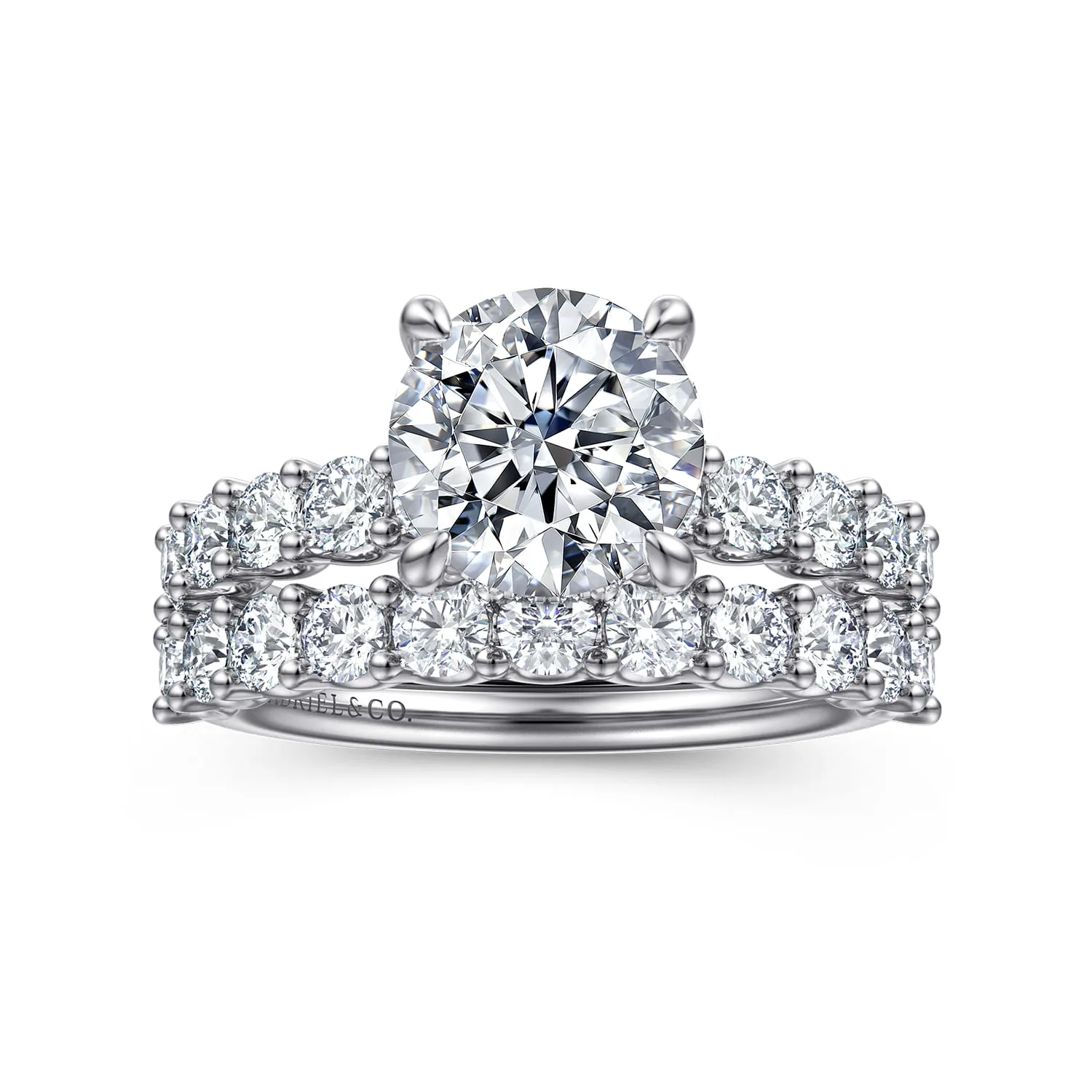 Diamond Wedding Band in 14K White Gold, photograph 4