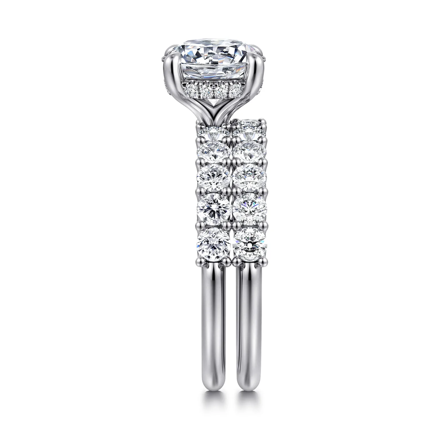 Diamond Wedding Band in 14K White Gold, photograph 5
